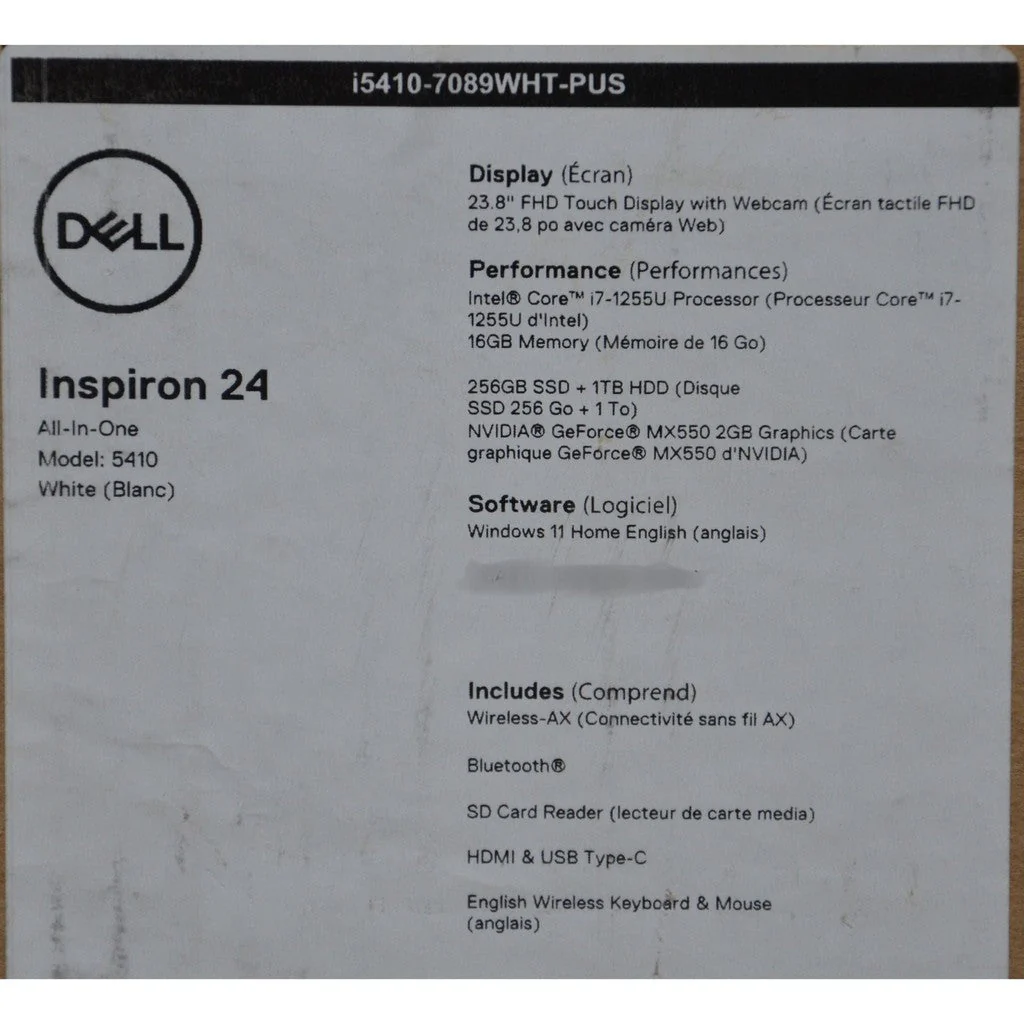 Dell Inspiron 24 in. All in One Desktop Computer Model 5410 - Image 5