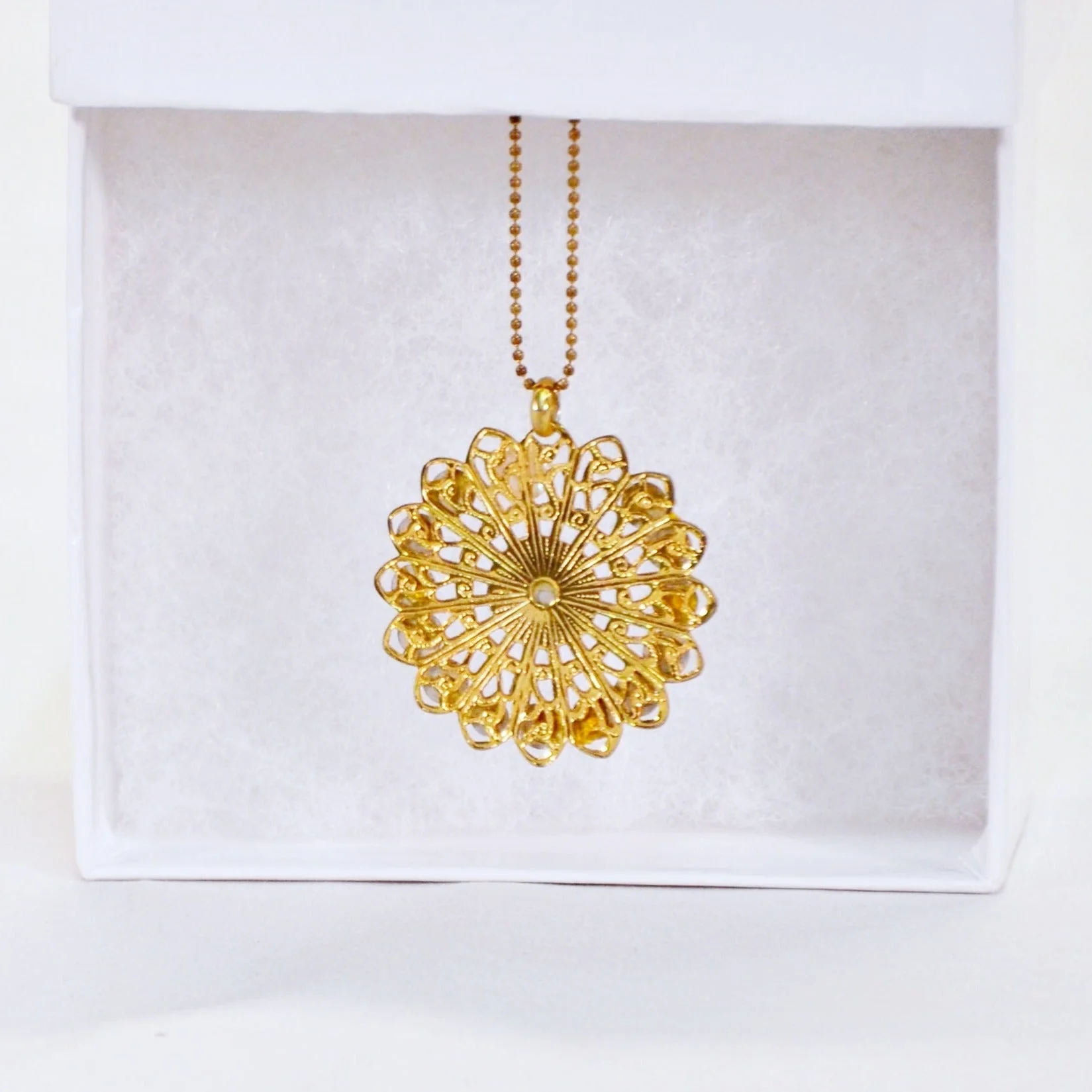 Divana Gold Tone Necklace with clear stones - Image 5