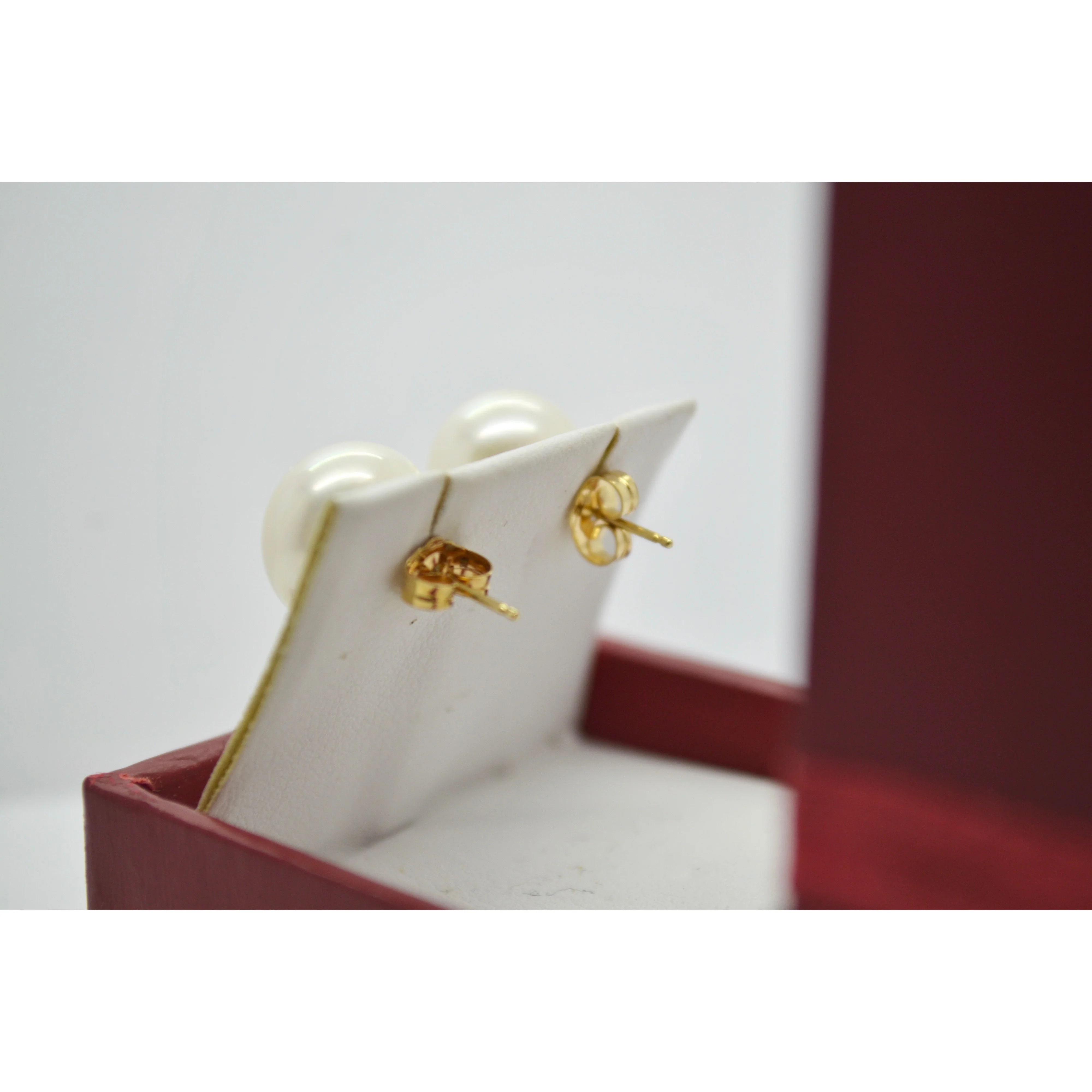 Effy 10mm Pearl & 14K Yellow Gold Stud Earrings - Image 5