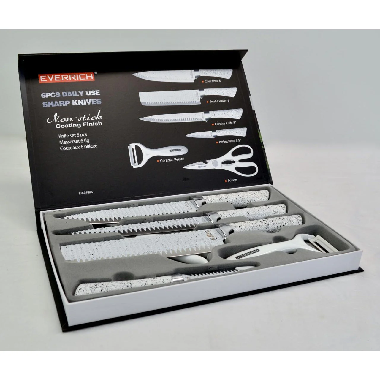 EverRich Daily Use Sharp Knives 6PCs Knife Set ER-0198A - Image 3