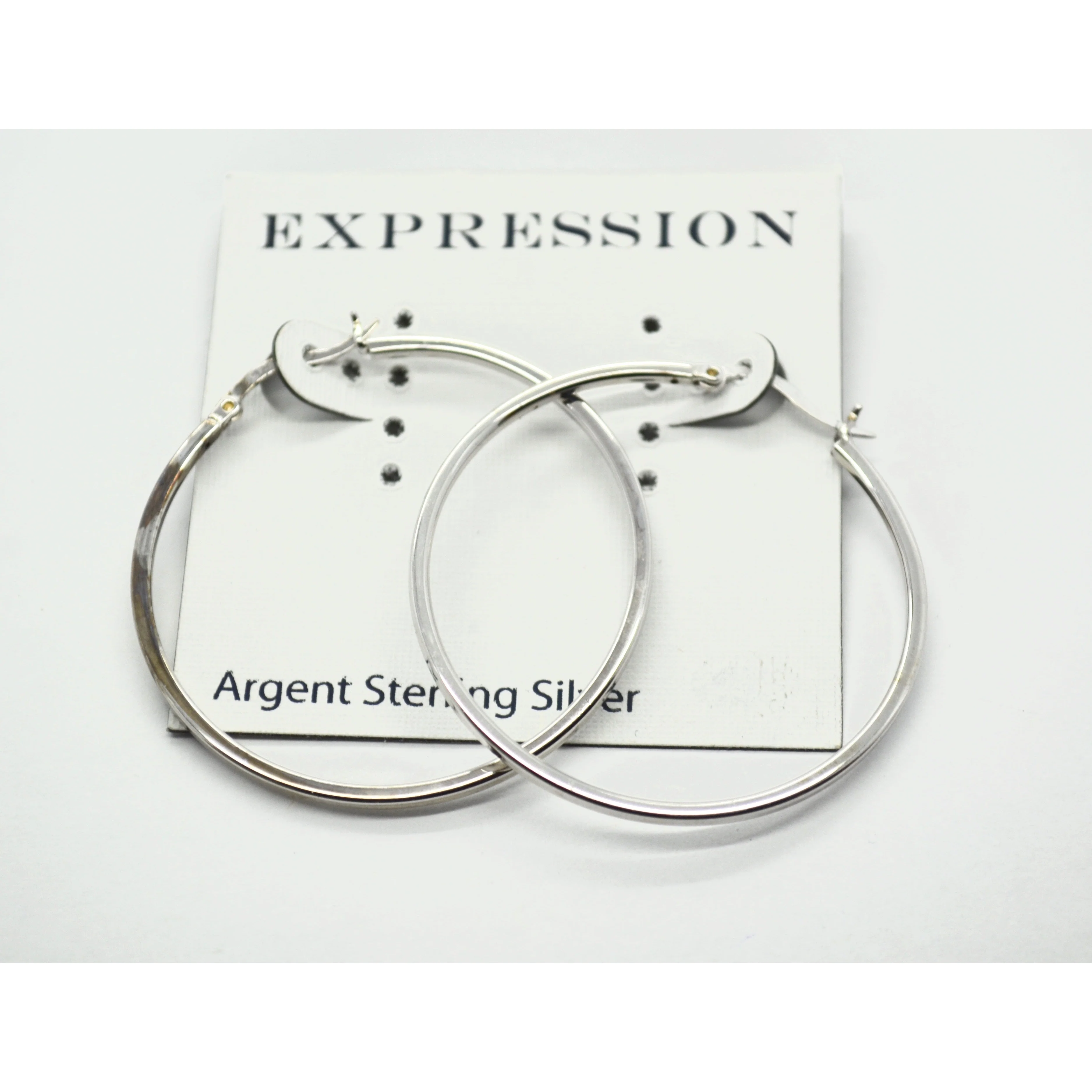 Expression - Argent Sterling Silver 2" Hoop Earrings