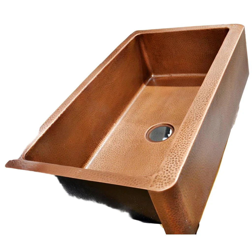 Fiona 36" Hammered Copper Farmhouse Sink KS-185-36EIH - Image 4