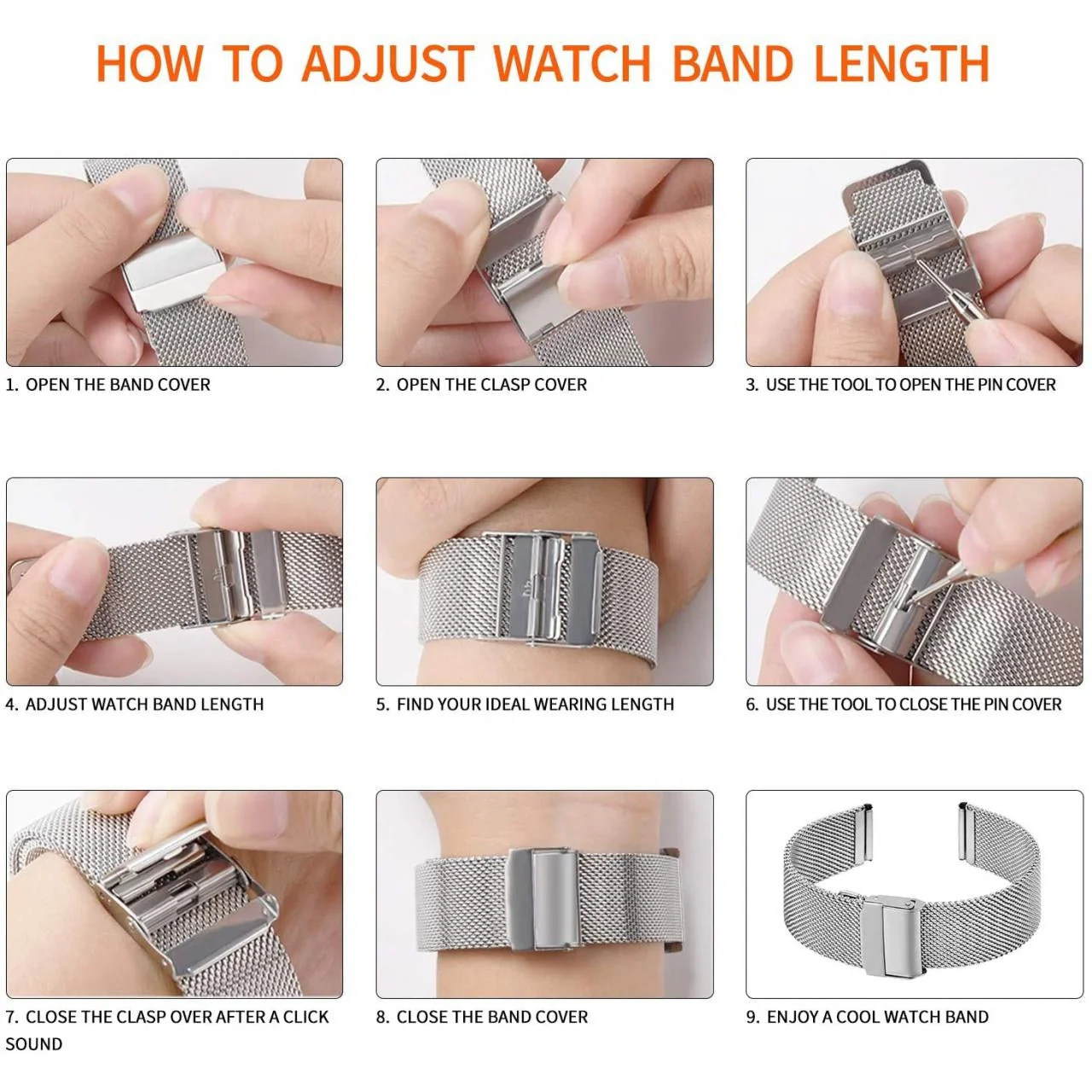 Fullmosa 20mm Stainless Steel Watch Band - Image 3