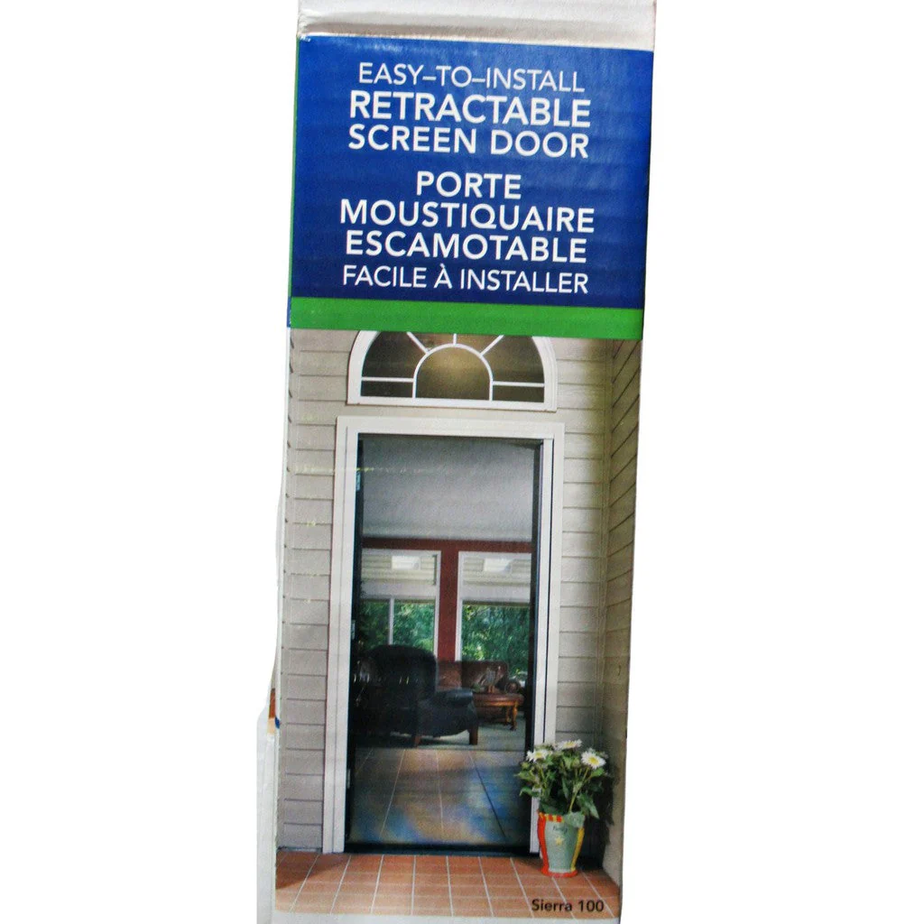 Genius Sierra Single Retractable Screen Door White