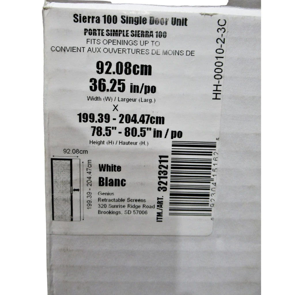 Genius Sierra Single Retractable Screen Door White - Image 2