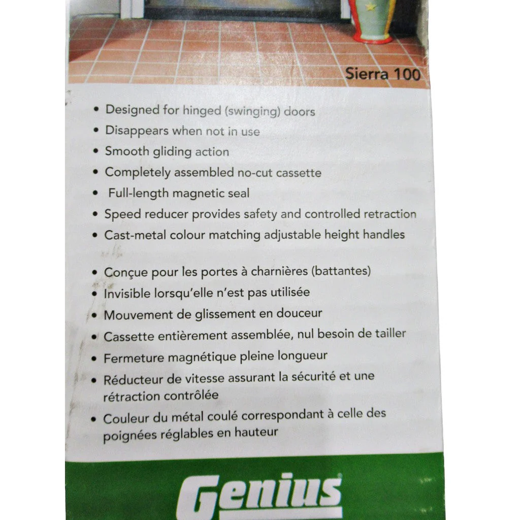 Genius Sierra Single Retractable Screen Door White - Image 3