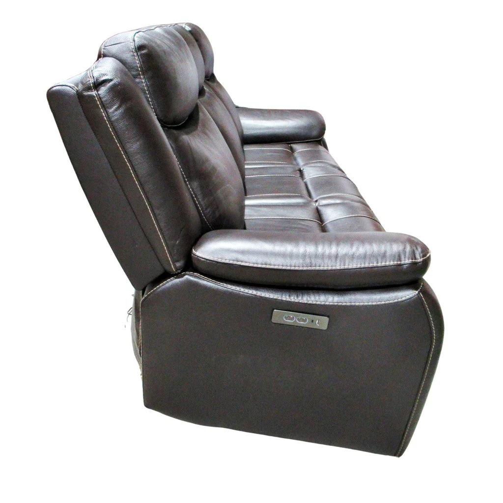 Gilman Creek Top Grain Leather Power Reclining Sofa Dark Grey - Image 2