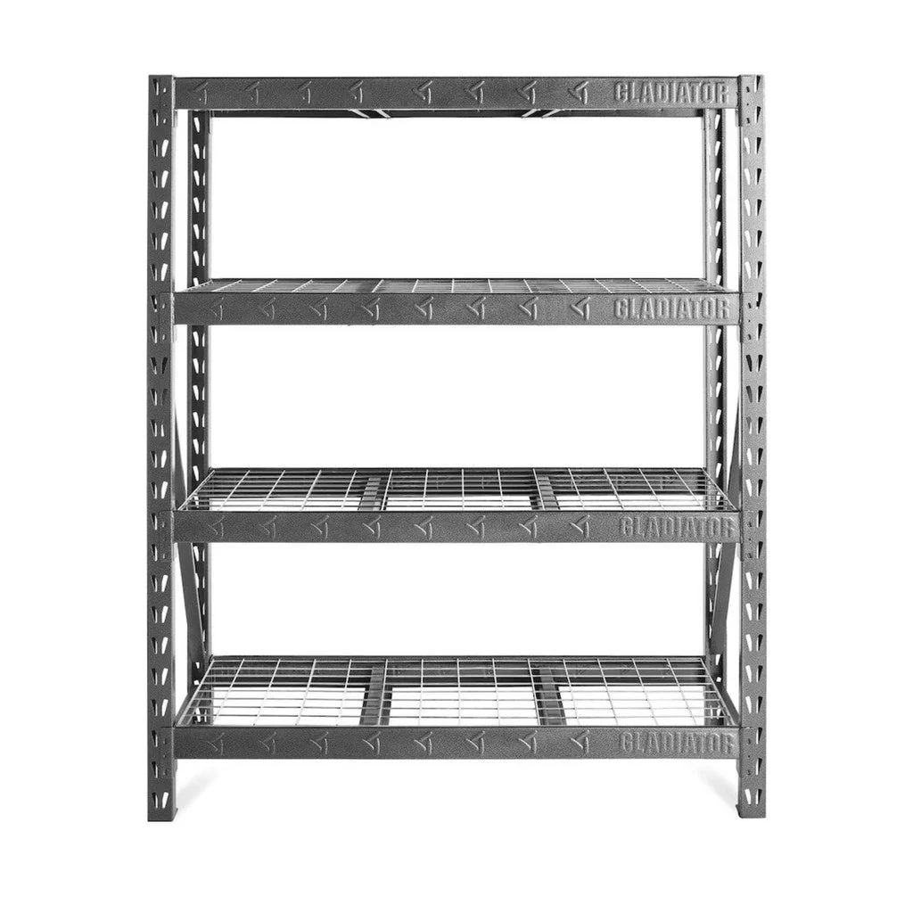 Gladiator 60 inch Heavy Duty Rack Shelving YGRS604TGG Hammered Granite - Image 2