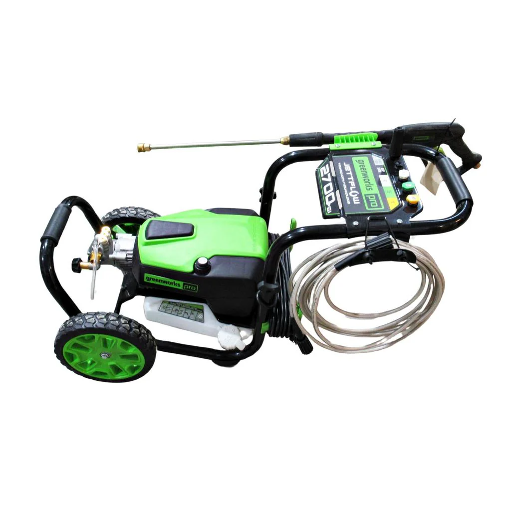 Green Works 2700 PSI Electric High-Pressure Washer with UberFlex Hose - Image 4