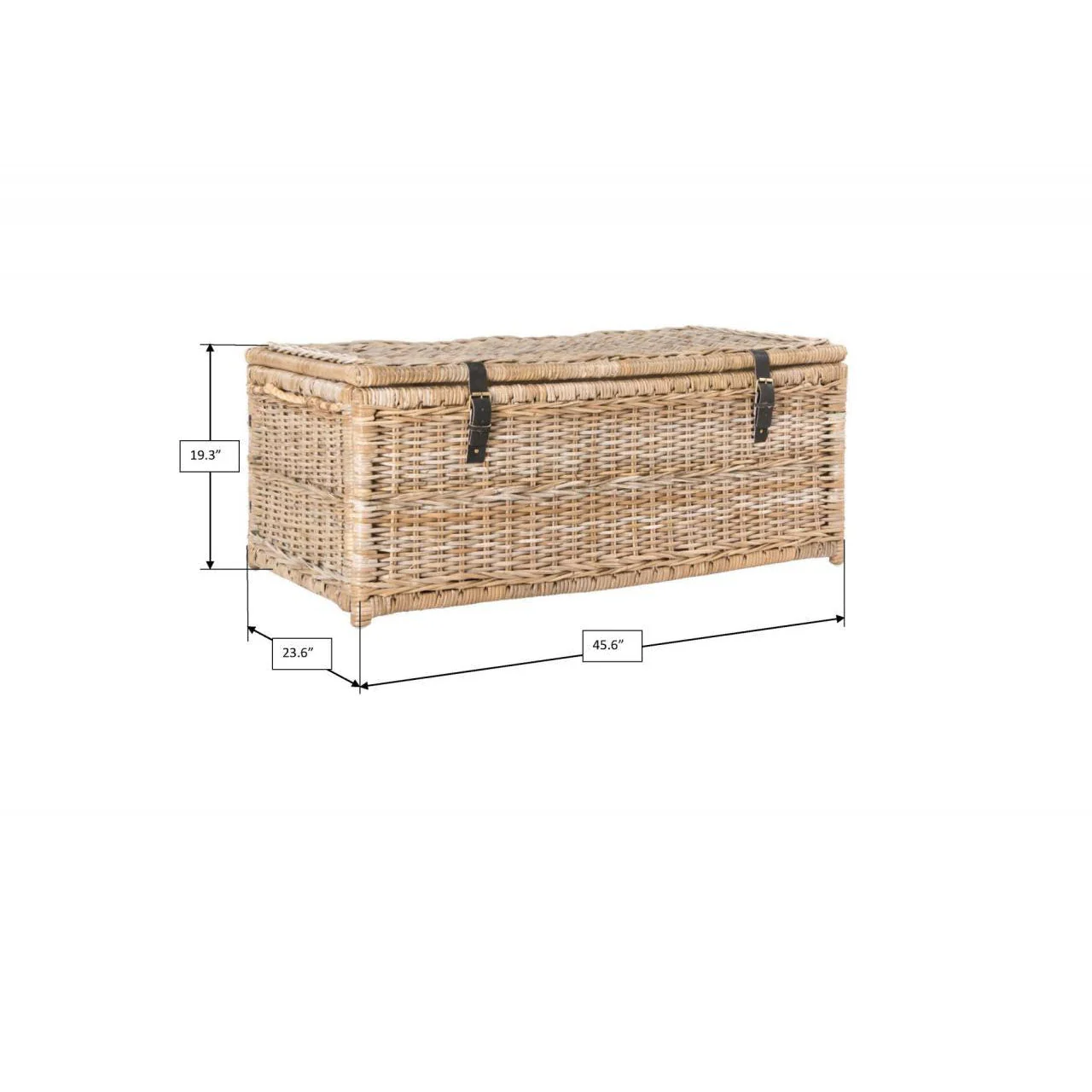 Happimess Caden 114.3cm (45") Wide Collapsible Storage Trunk - Natural - Image 4