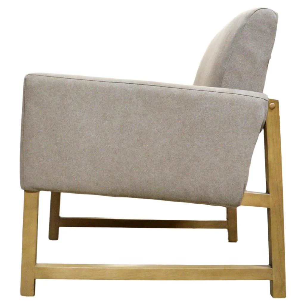 Hearth & Hand with Magnolia Canvas Upholstered Accent Armchair - Khaki - Image 2