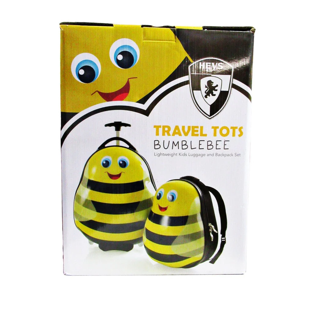 Heys Travel Tots 2 Piece Kids Luggage & Backpack Set Bumblebee - Image 3