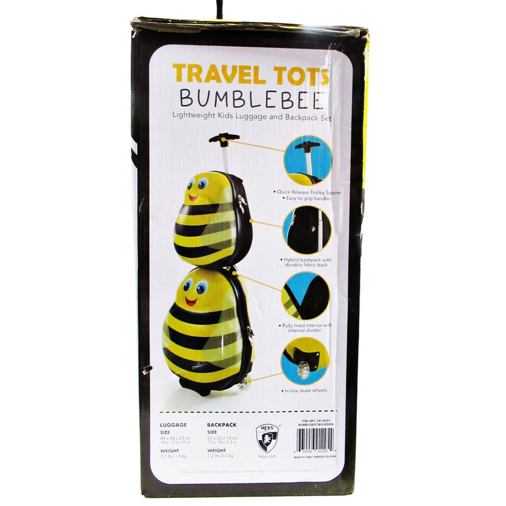 Heys Travel Tots 2 Piece Kids Luggage & Backpack Set Bumblebee - Image 4