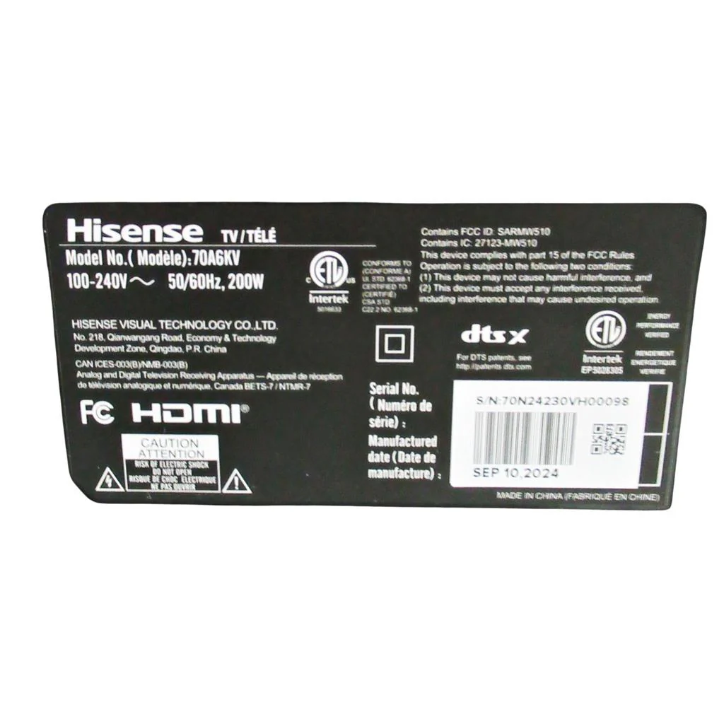 Hisense 70" Class A6KV Series 4K UHD LED LCD TV - Image 5