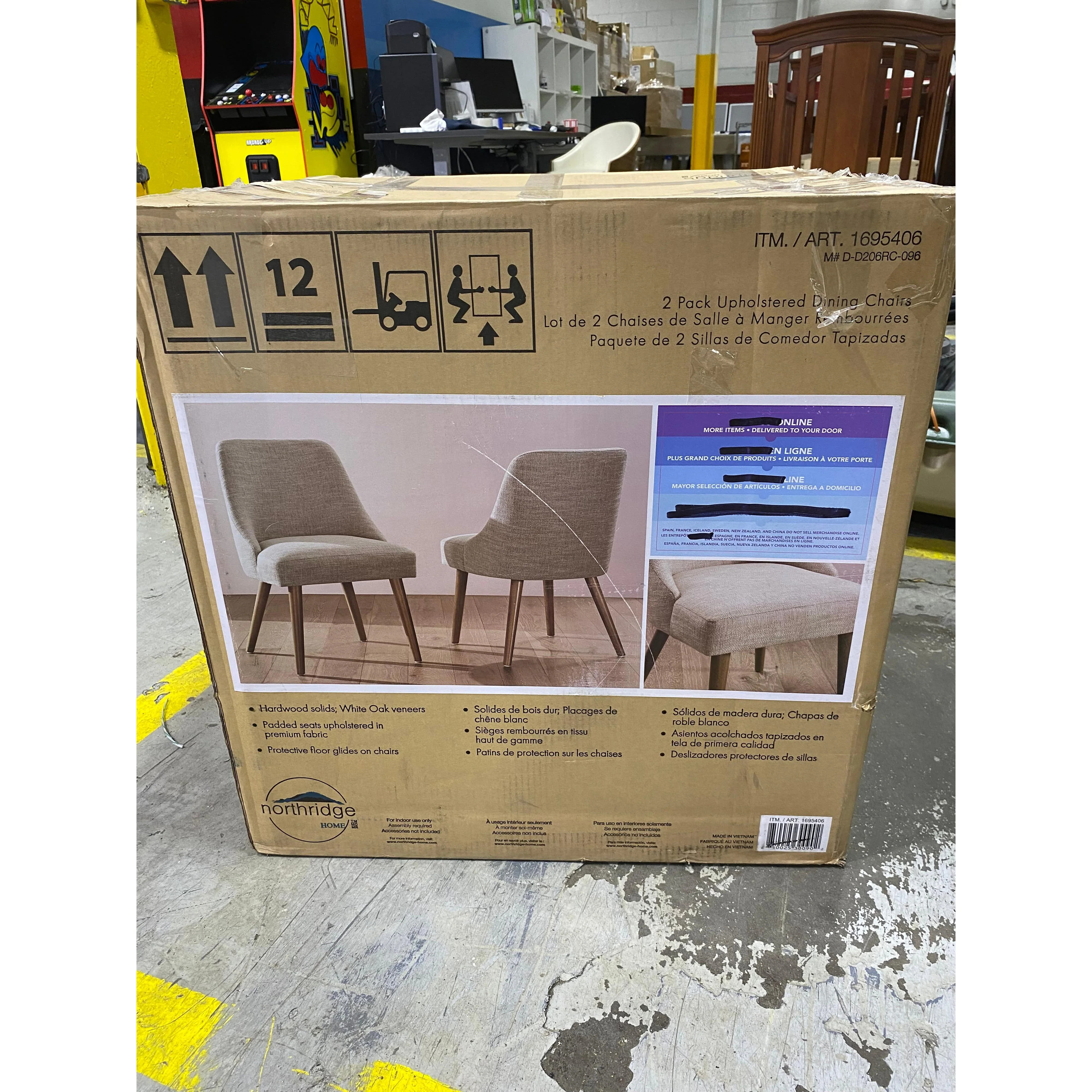 Northridge Home Dining Chair 2 Pack Brown - Image 3