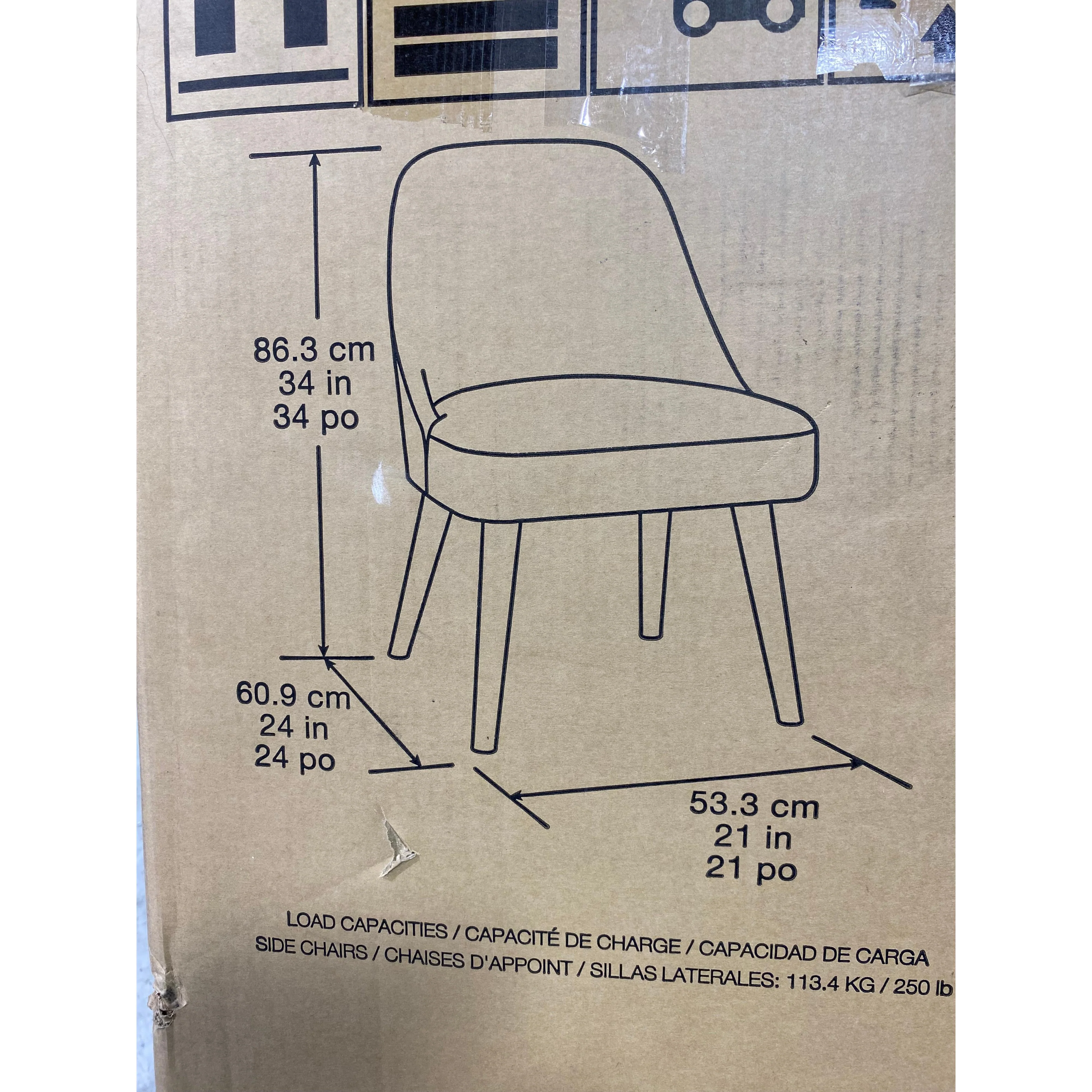 Northridge Home Dining Chair 2 Pack Brown - Image 4