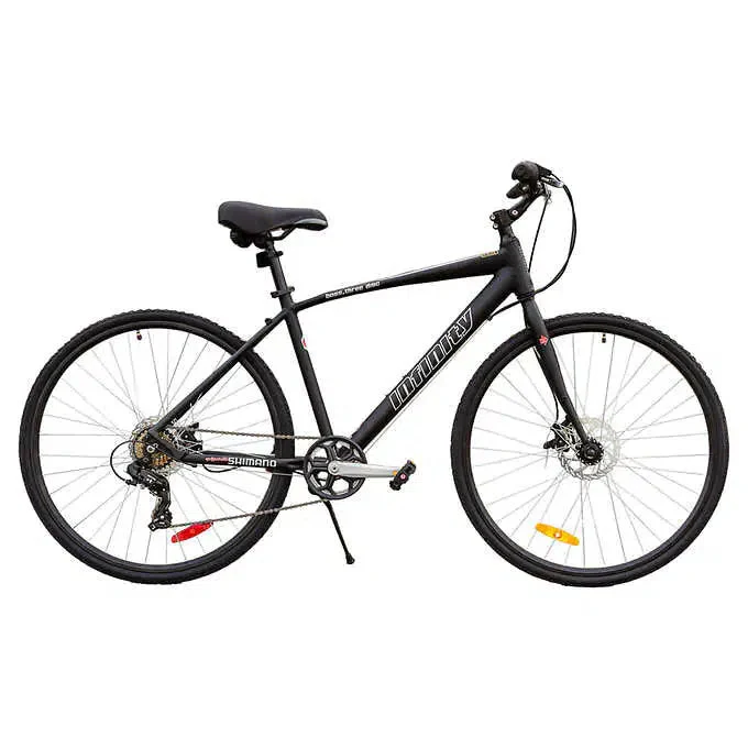 Infinity Boss.three 700C Hybrid Bicycle Matte Black Unisex