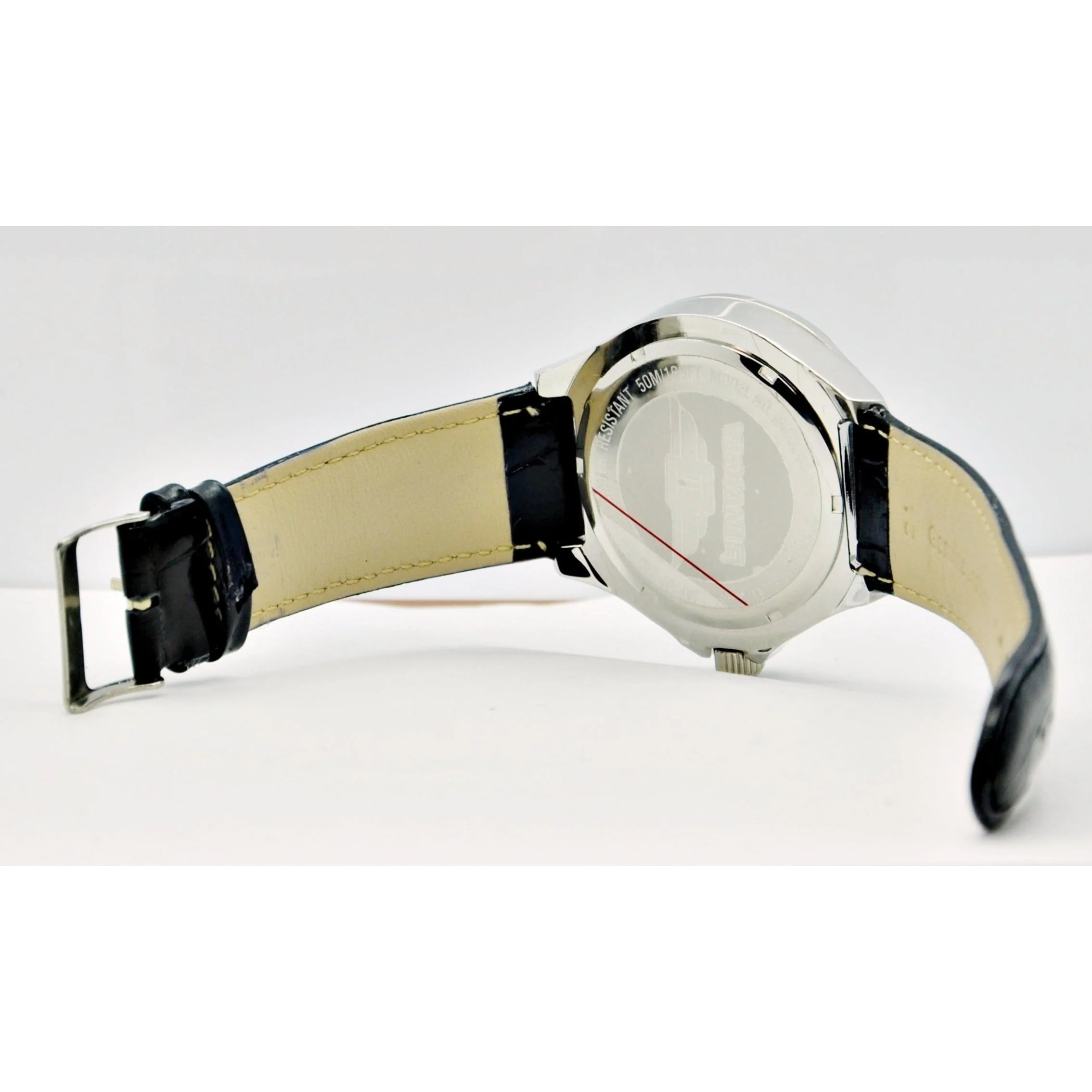 Invicta Watch Men's Black Dial Black Leather Strap - Image 7
