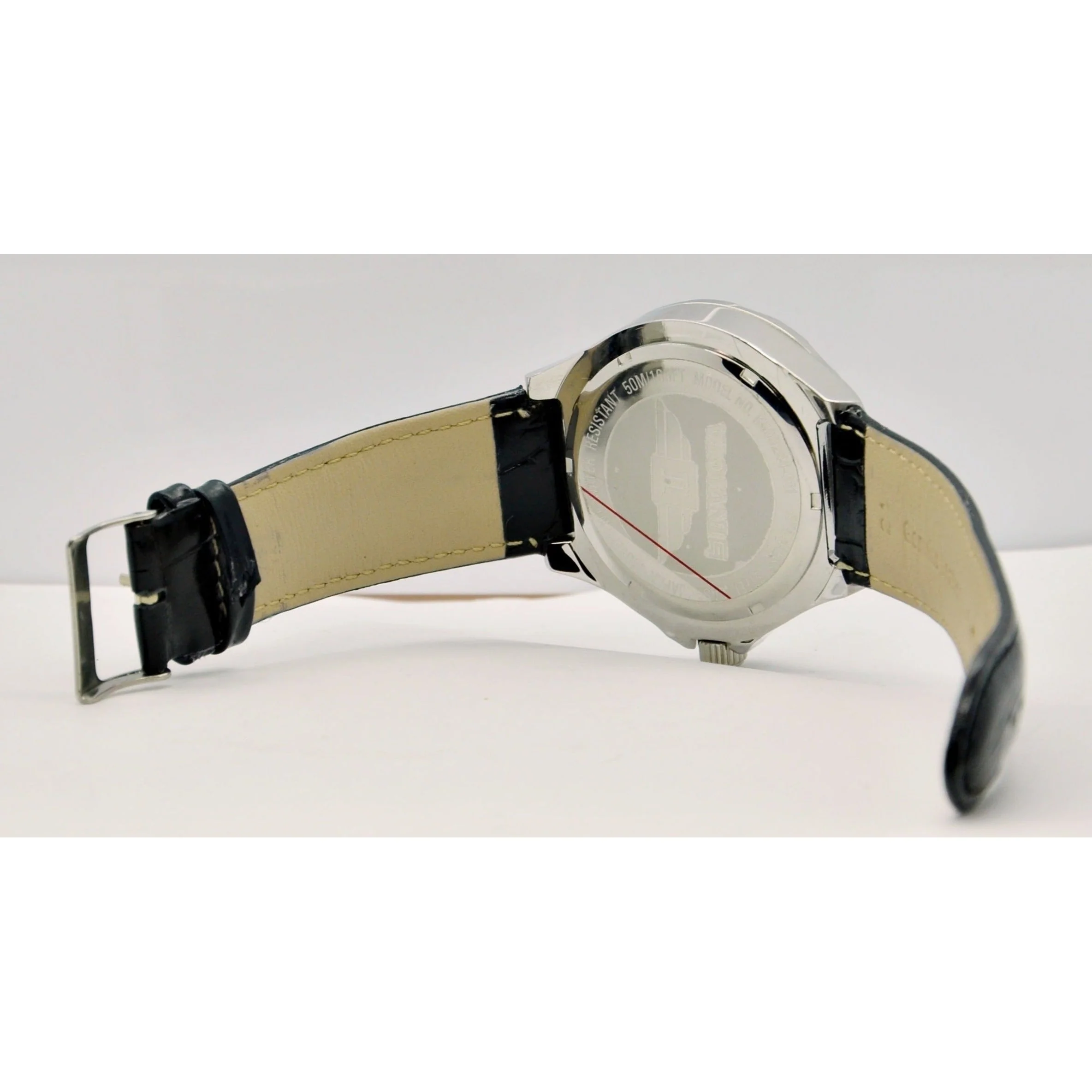 Invicta Watch Men's Black Dial Black Leather Strap - Image 8