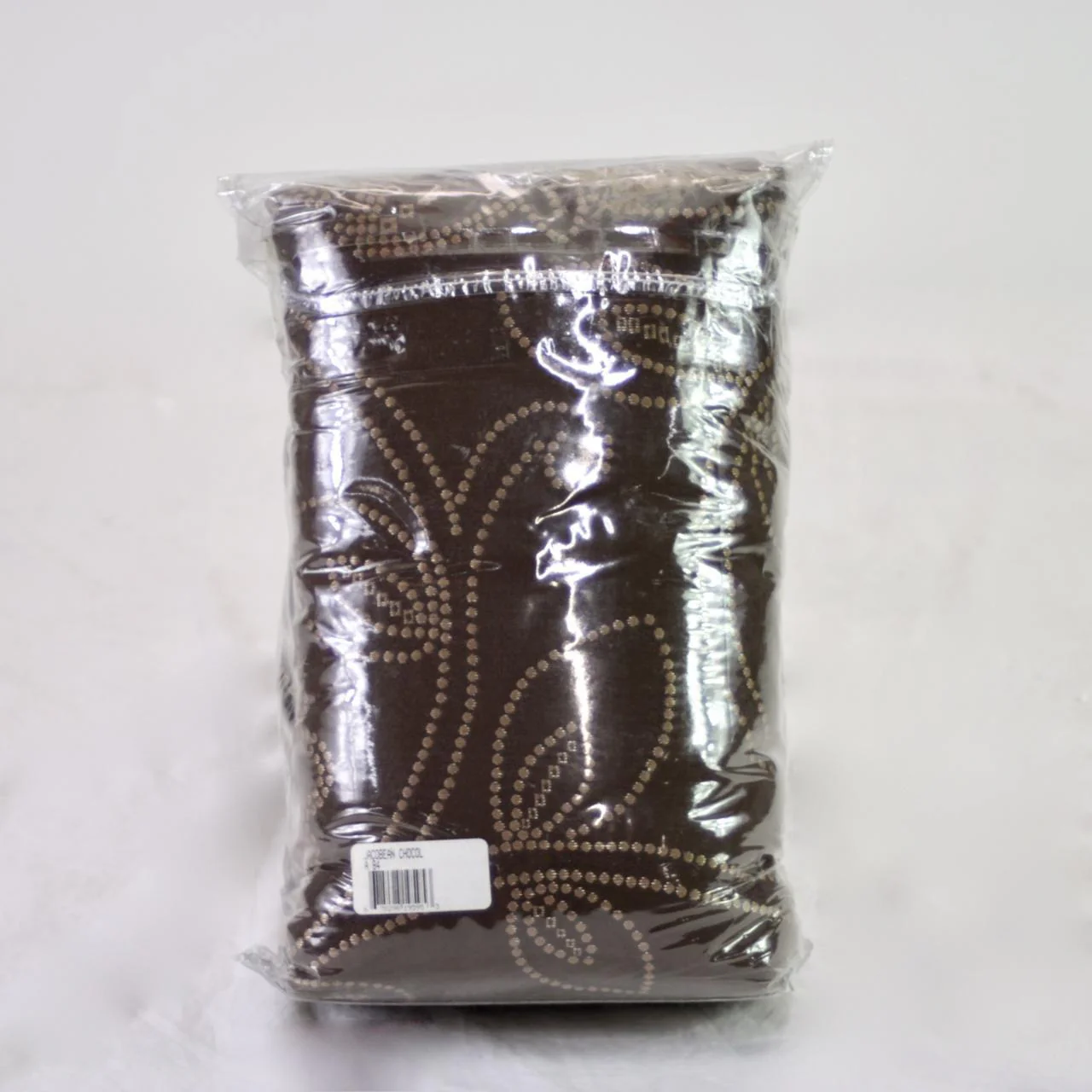 Jacobean Rod Pocket/ Back Tab Curtain Panel 84" Chocolate - Image 3