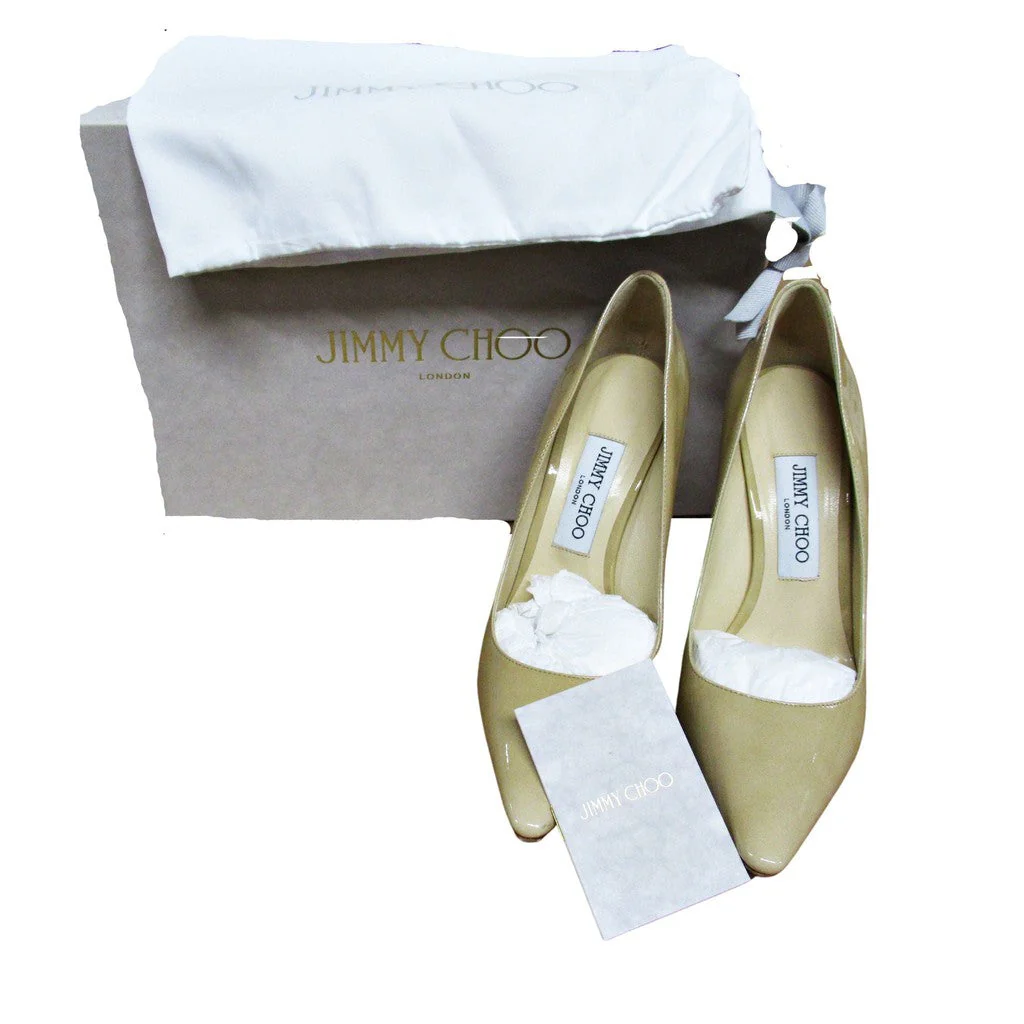 Jimmy Choo Romy 100 Nude Stilettos Size 7 - Image 5