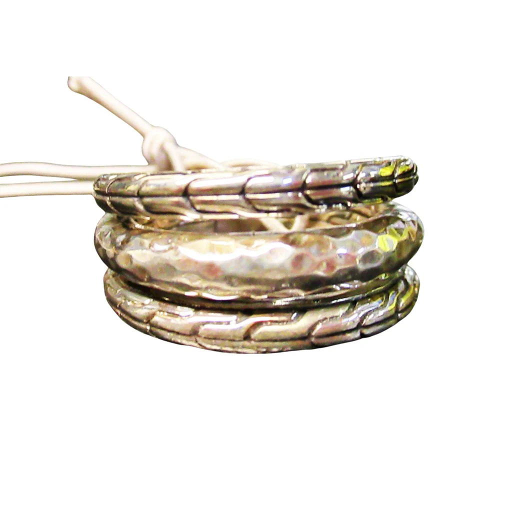 John Hardy Classic Chain Hammered Silver Ring
