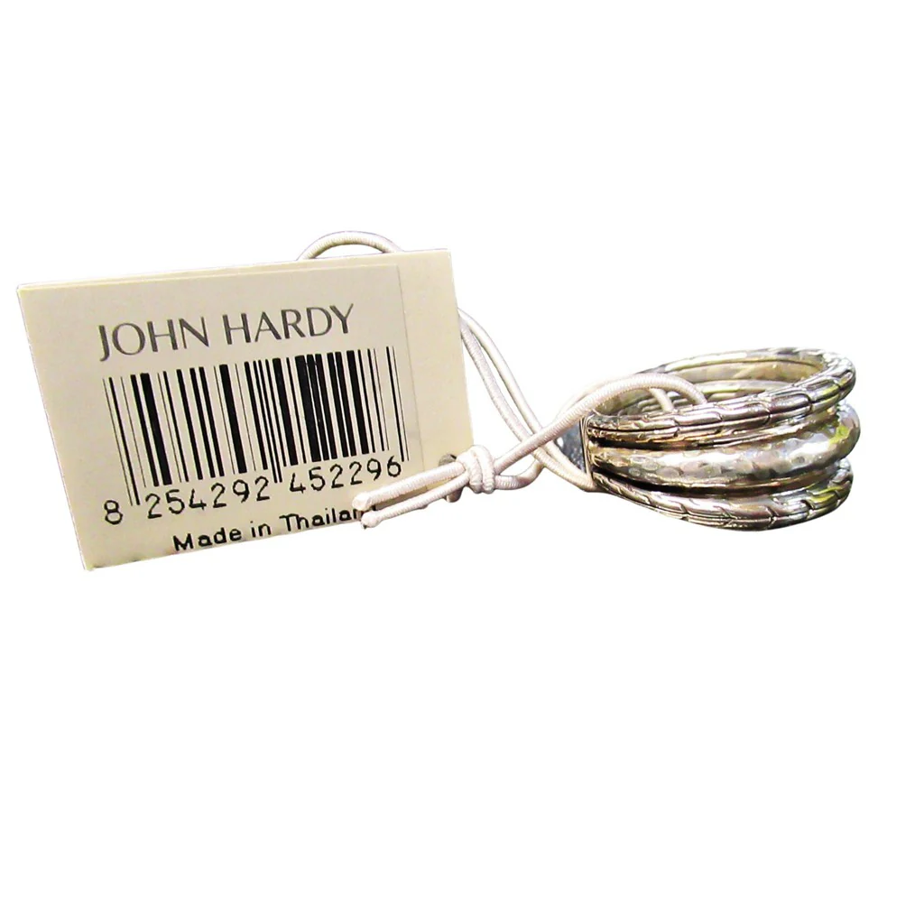 John Hardy Classic Chain Hammered Silver Ring - Image 3
