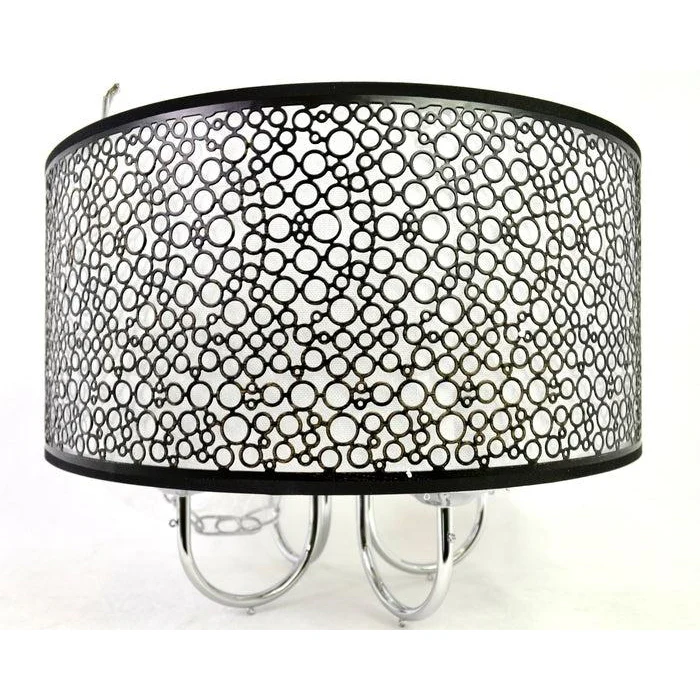 JoJoSpring Indoor 4 Light Chrome Crystal Bubble Shade Chandelier