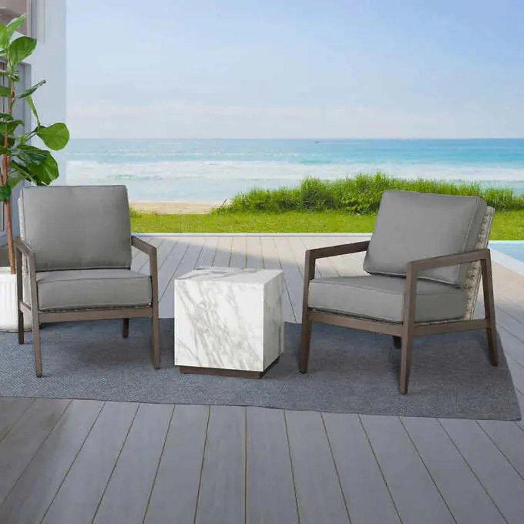 Keats 3-piece Patio Conversation Set Grey