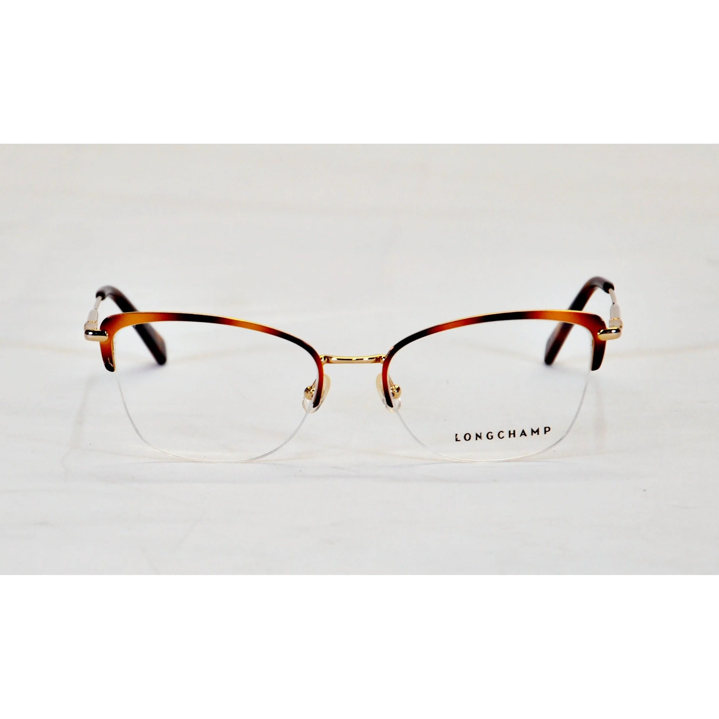 Longchamp Unisex Eyeglasses - Gold, Tortoise Shell