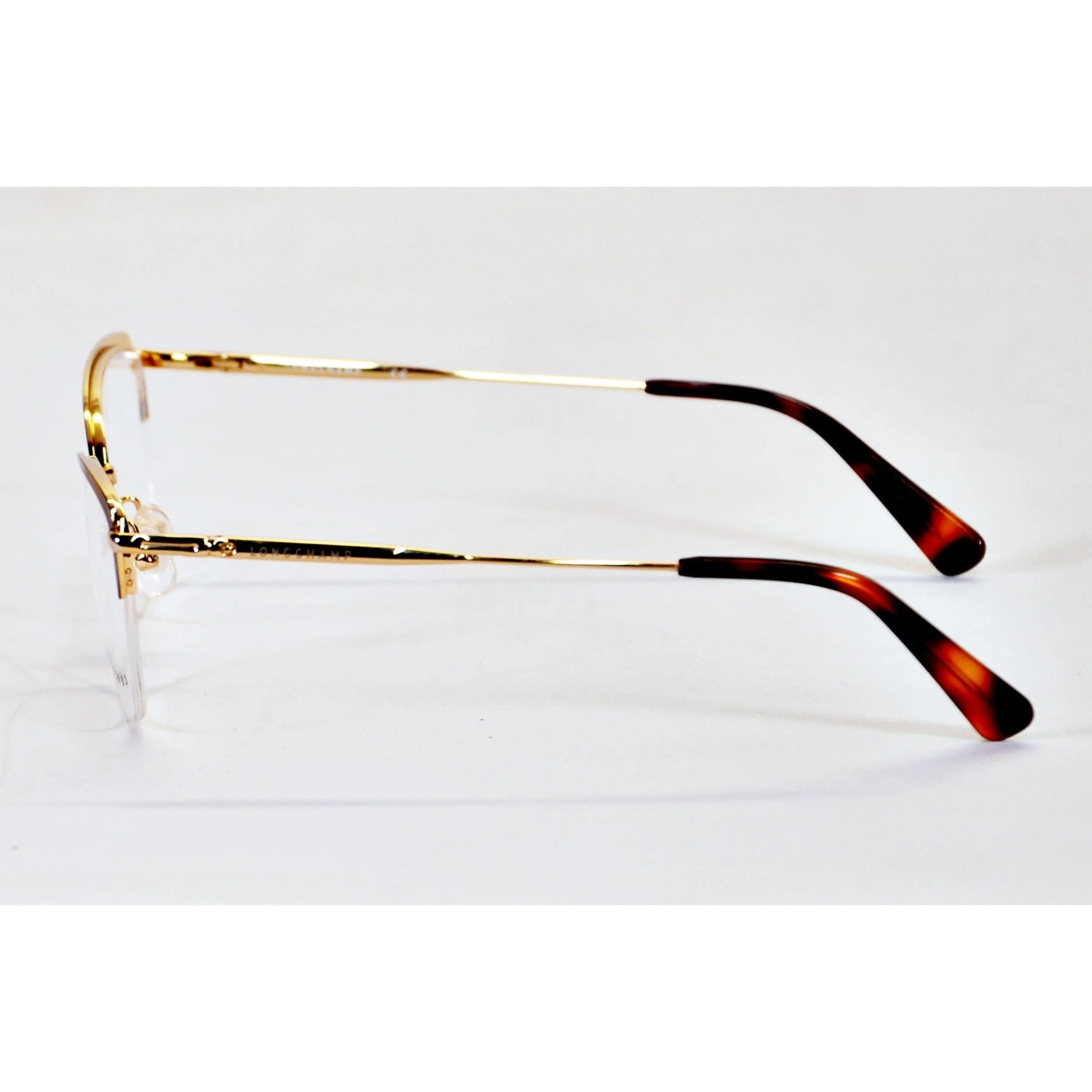 Longchamp Unisex Eyeglasses - Gold, Tortoise Shell - Image 2