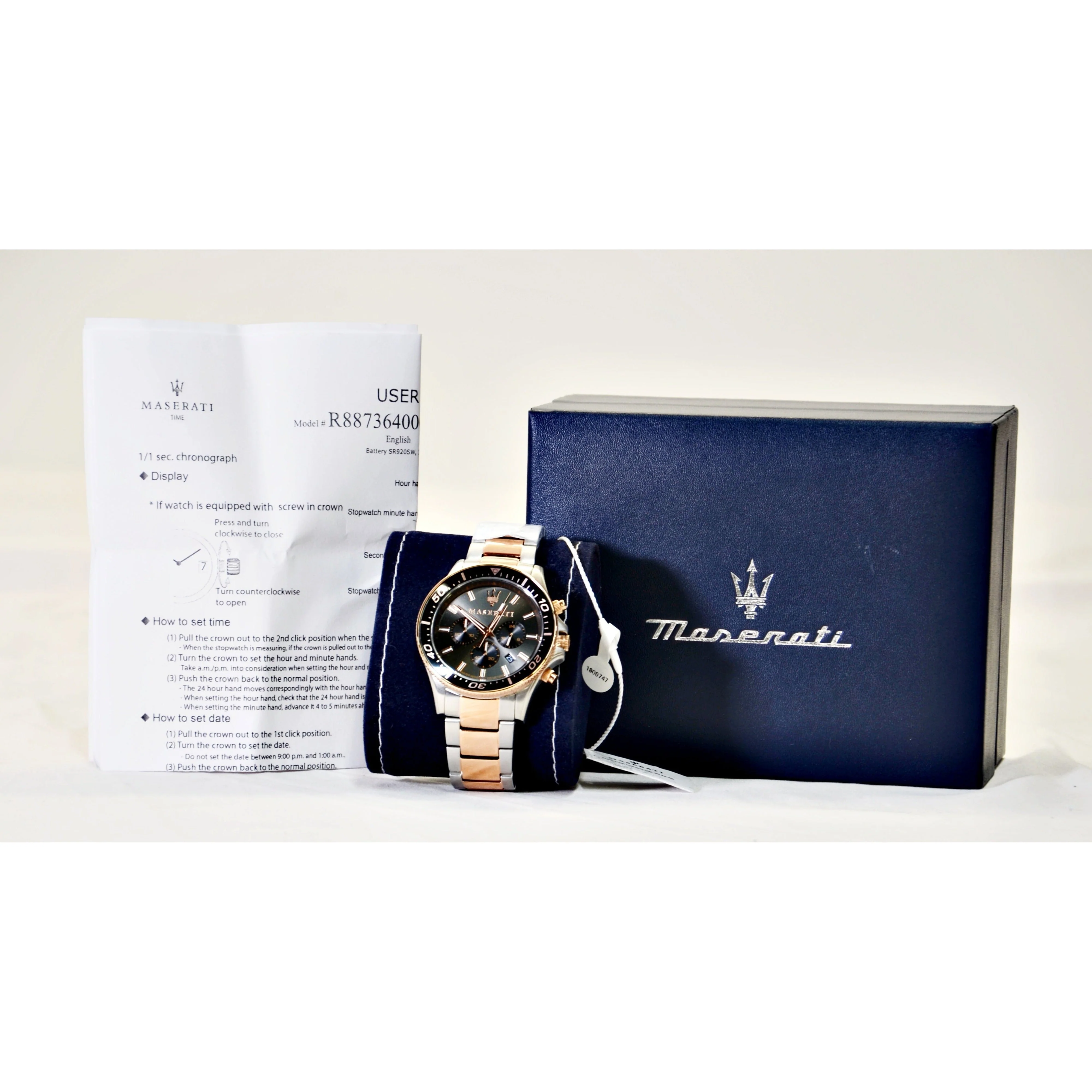 Maserati Sfida Chronograph Quartz Men's Watch Black Dial - Image 2