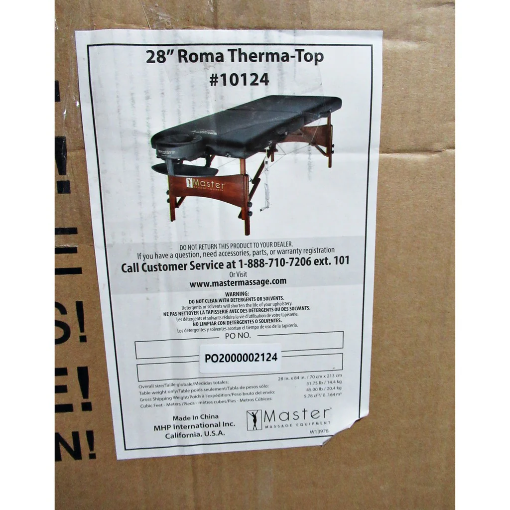 Master Roma Therma-Top 28 in. Massage Table Bundle - Image 3