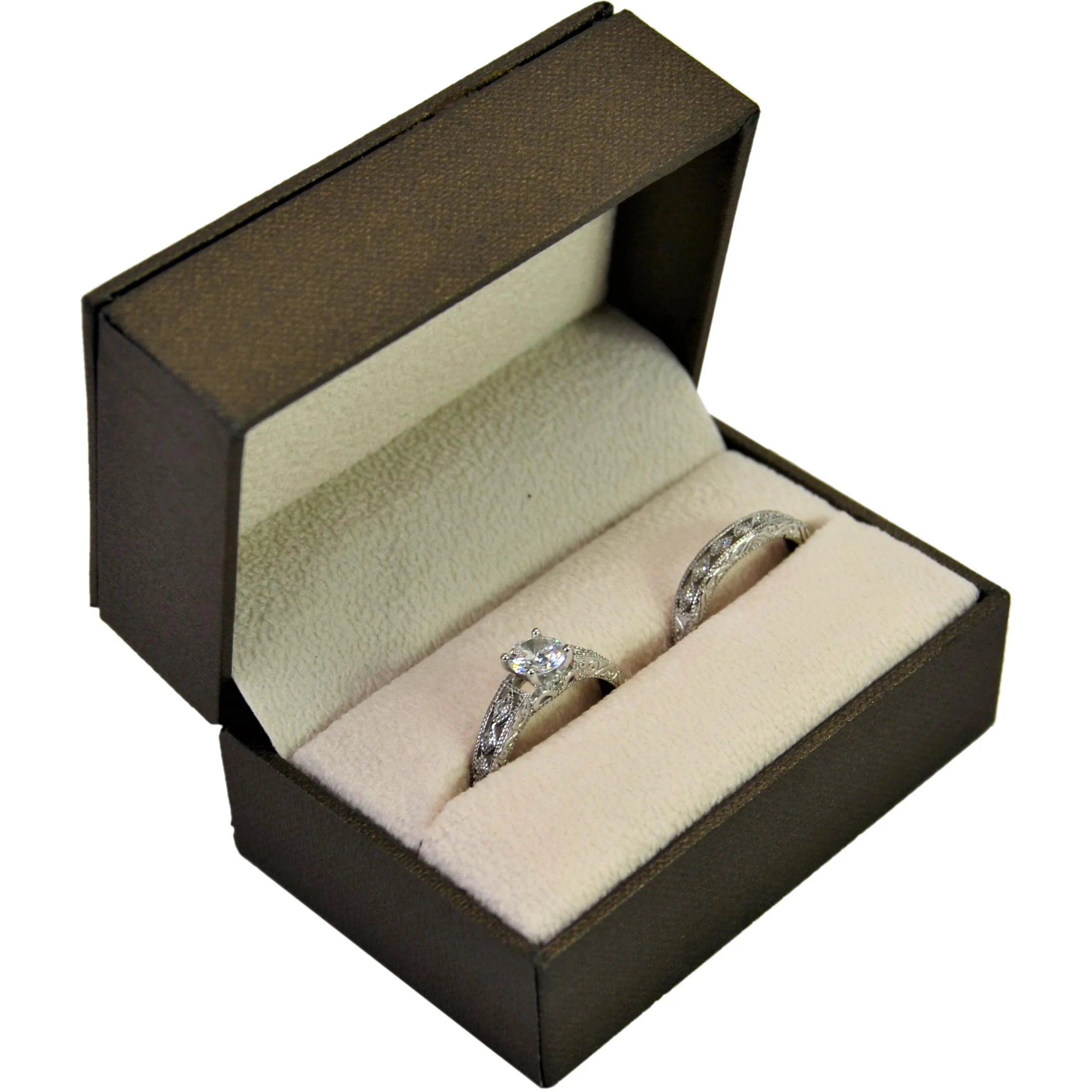 MDEAN Wedding Band Set Sterling Silver 7.5 - Image 4