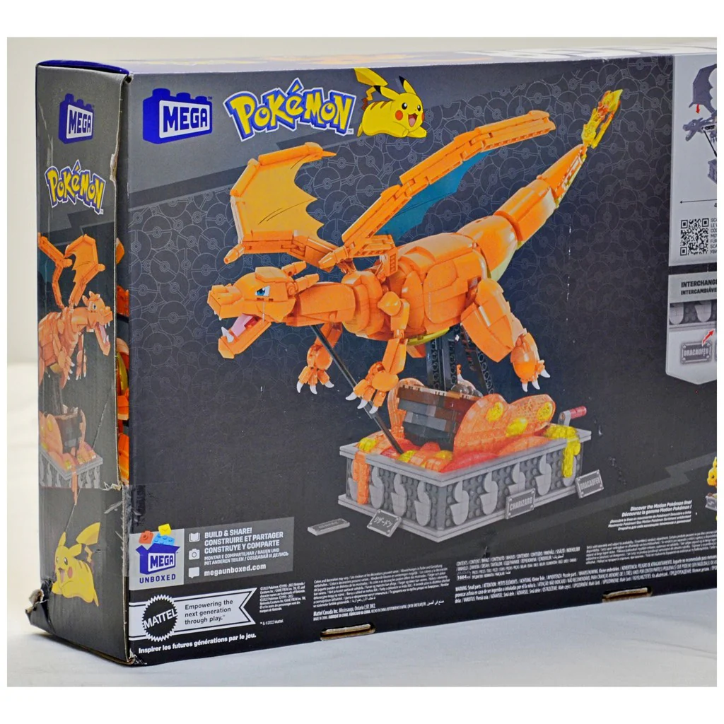 Mega Pokemon Charizard Building Kit with Motion (1664 Pcs) for Collectors - Image 5