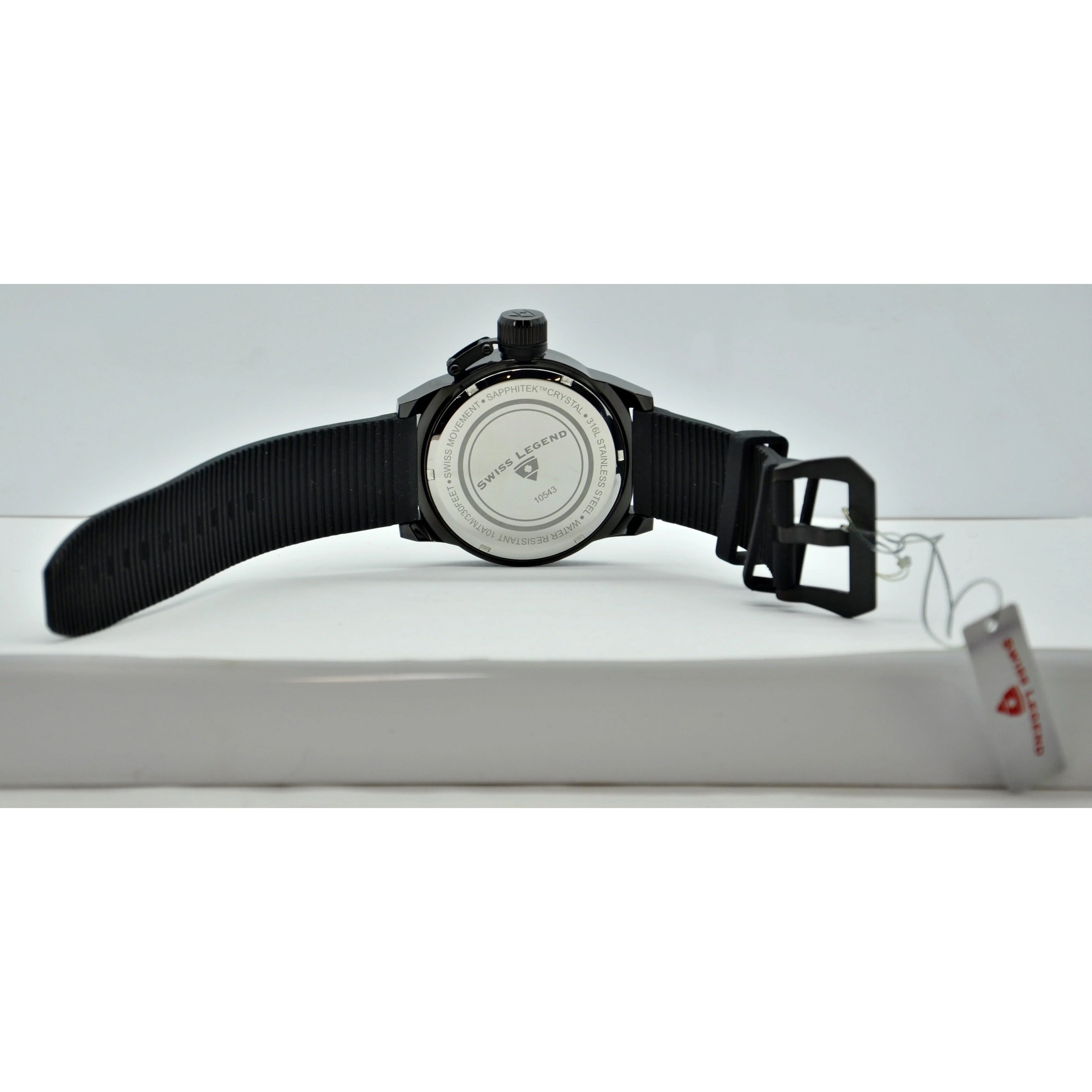 Swiss Legend Men's Submersible Analog Display Swiss Quartz Watch Black - Image 3