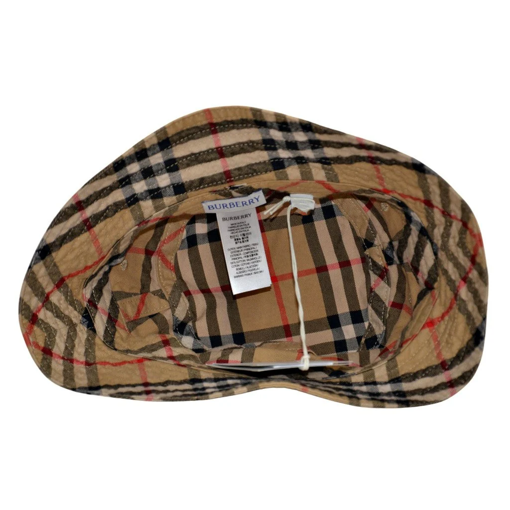 Burberry Vintage Check Bucket Hat - Large - Image 3