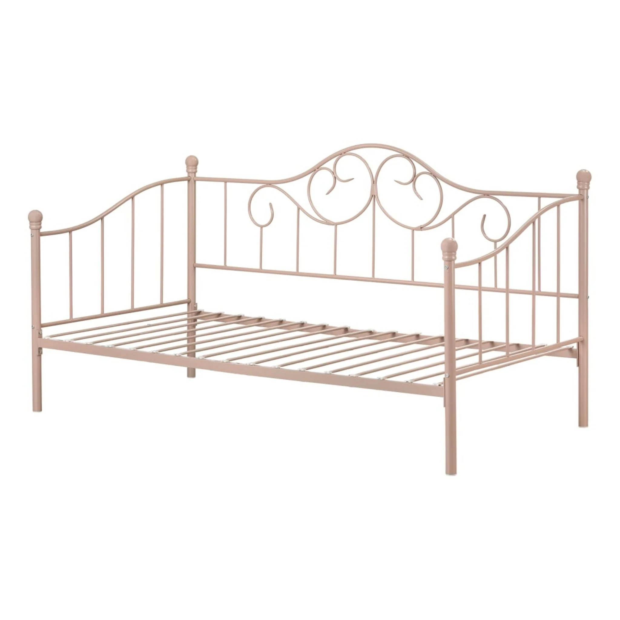South Shore Lily Rose Metal Twin Daybed w/Metal Slats Pink