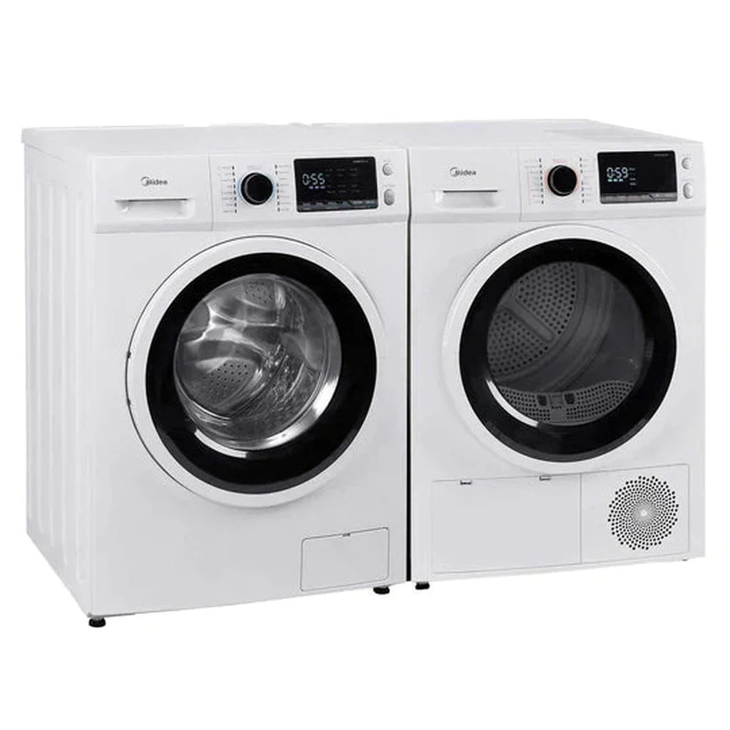Midea 24 in. Condo Size Laundry Suite 2 Piece MLH27N4AWWC MLE27N4AWWC