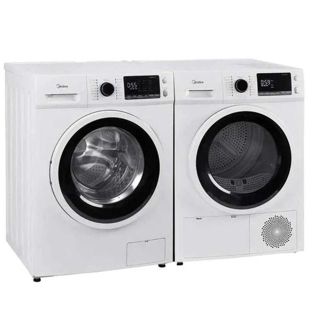 Midea 24 in. Condo Size Laundry Suite 2 Piece MLH27N4AWWC MLE27N4AWWC