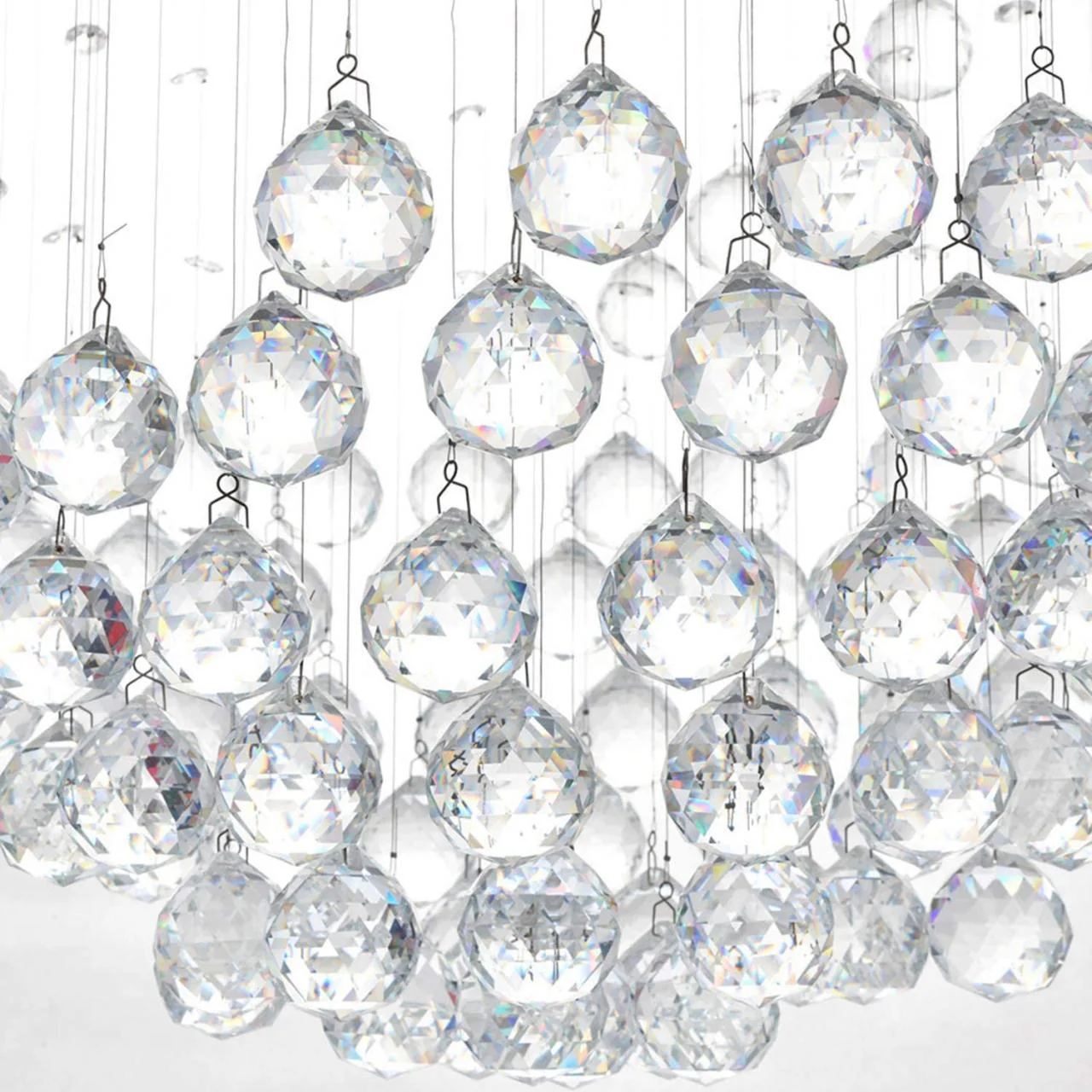 Modern Spiral Raindrop Crystal Chandelier D20" x H72" - Image 6