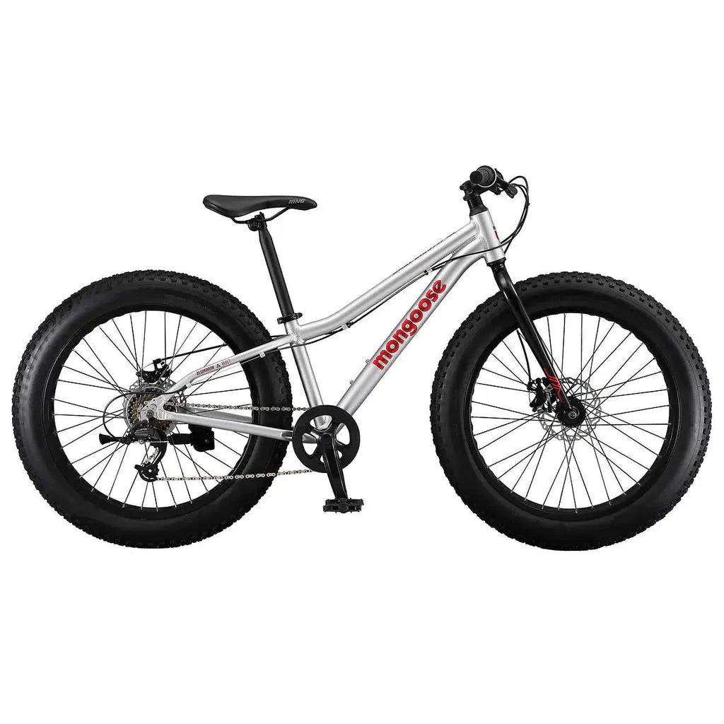 Mongoose Jasper 60.96 cm (24 in.) Fat Tire Bike Youth Silver