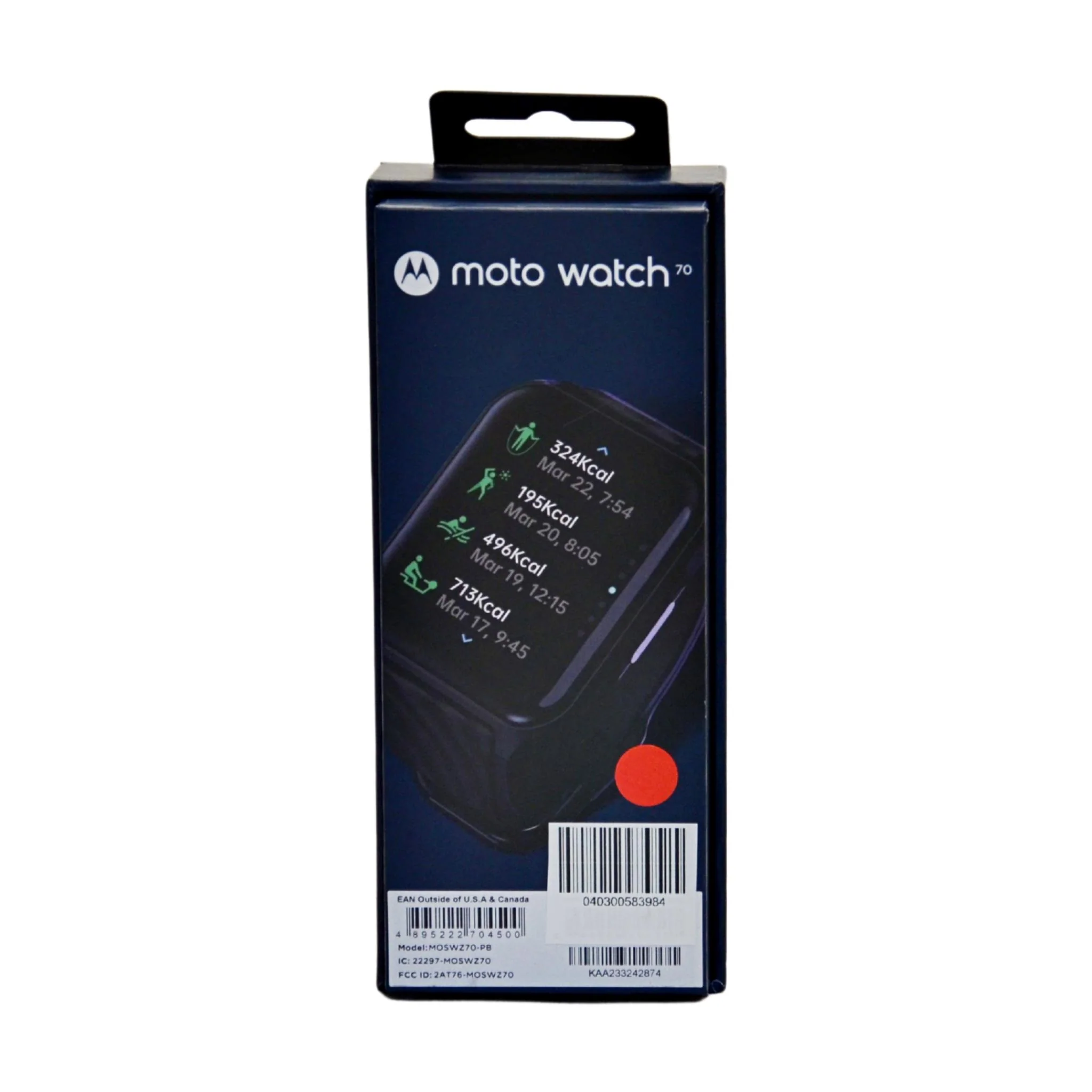 Motorola Moto70 Smartwatch with Heart Rate Monitor Watch - Black - Image 6