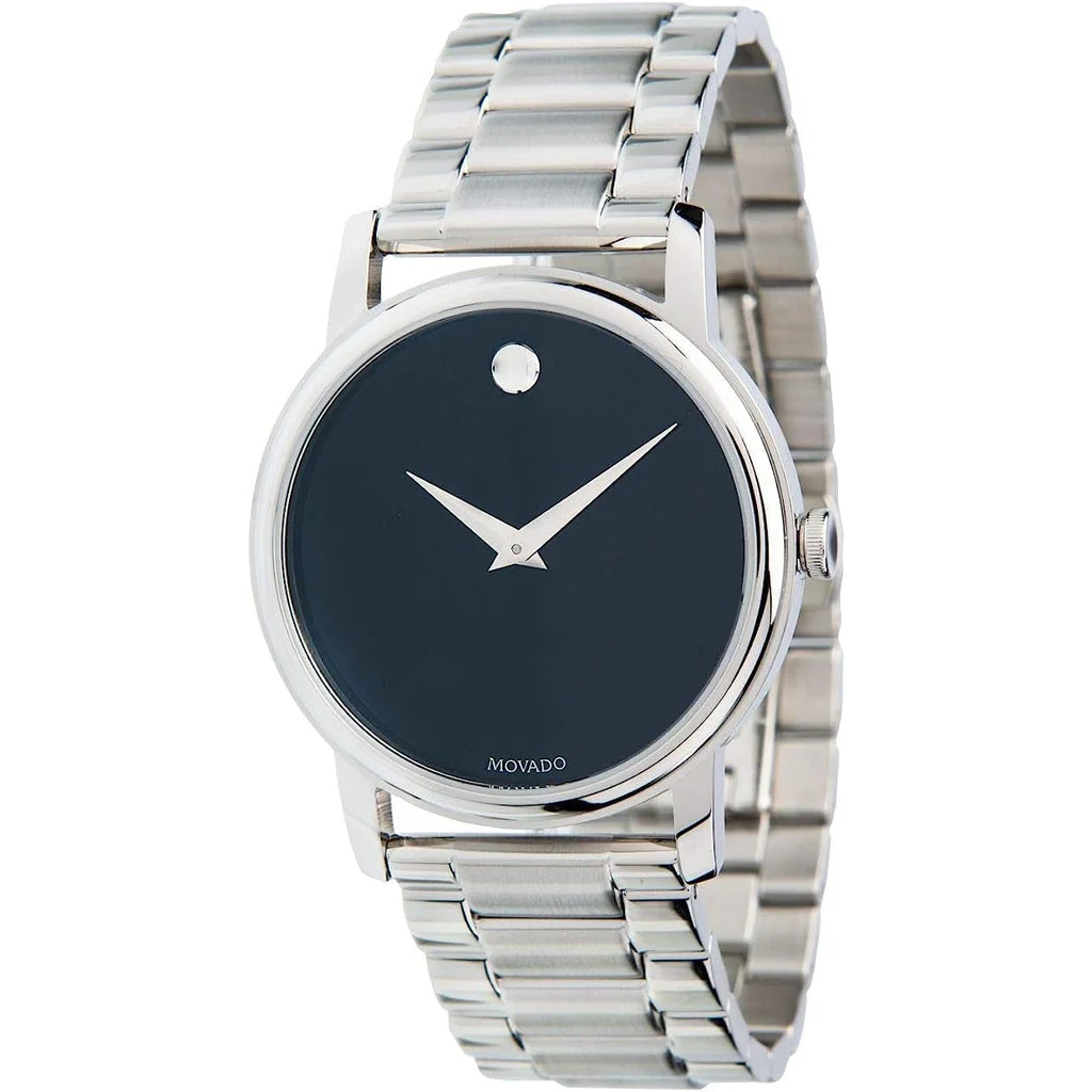 Movado Men's 2100014 Museum Black Dial Swiss Quartz Watch