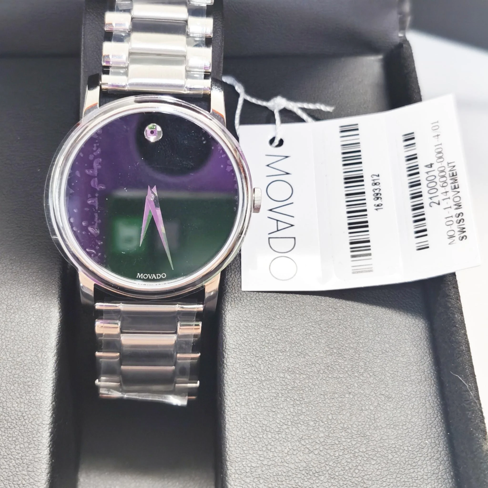 Movado Men's 2100014 Museum Black Dial Swiss Quartz Watch - Image 3