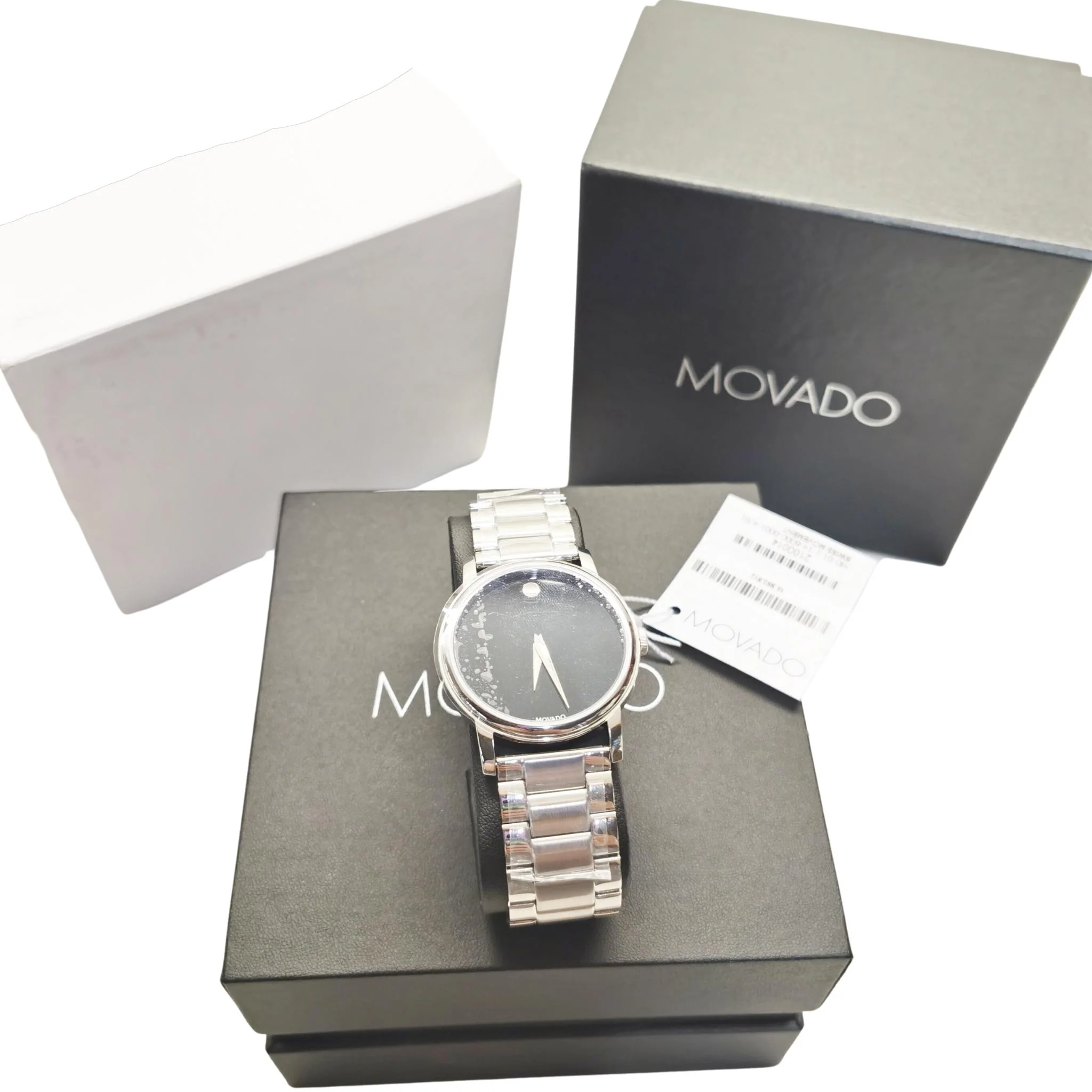 Movado Men's 2100014 Museum Black Dial Swiss Quartz Watch - Image 4
