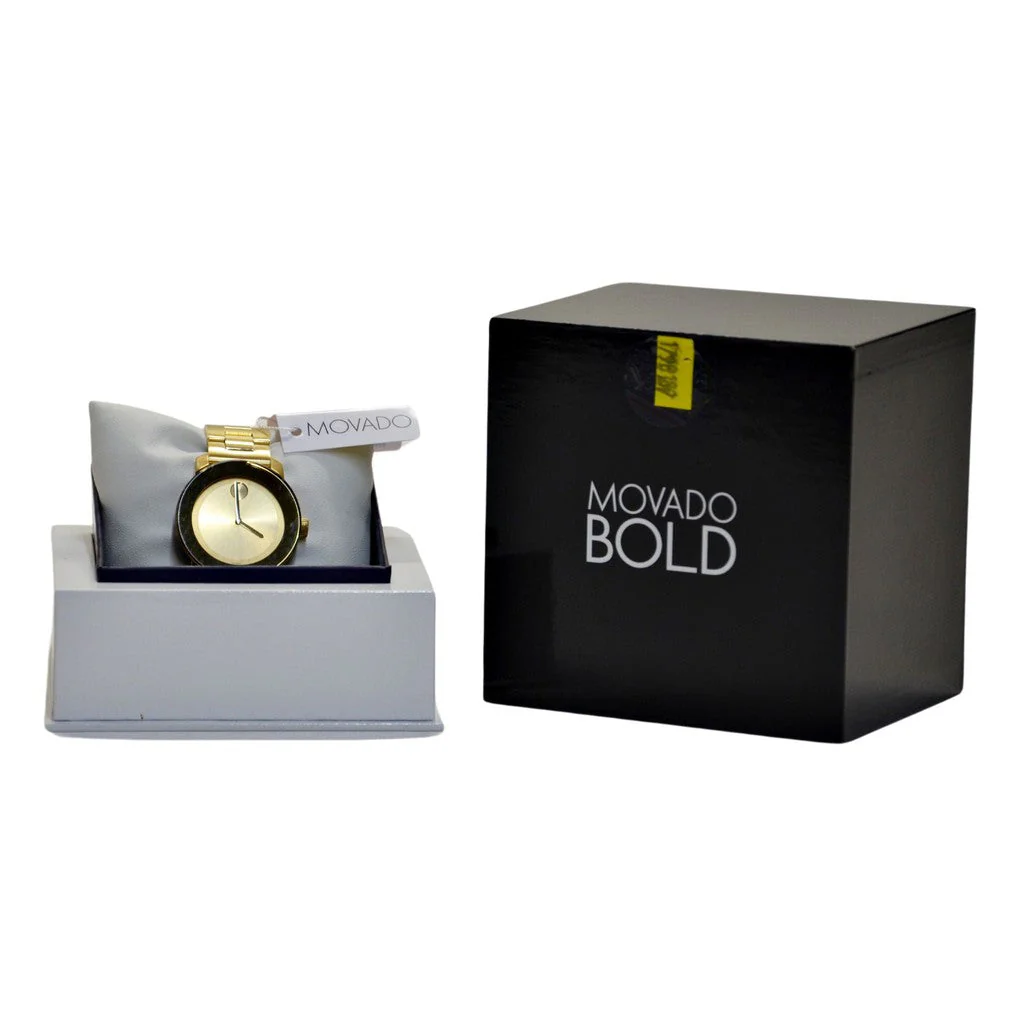 Movado Bold Ladies Watch Gold-tone Mesh