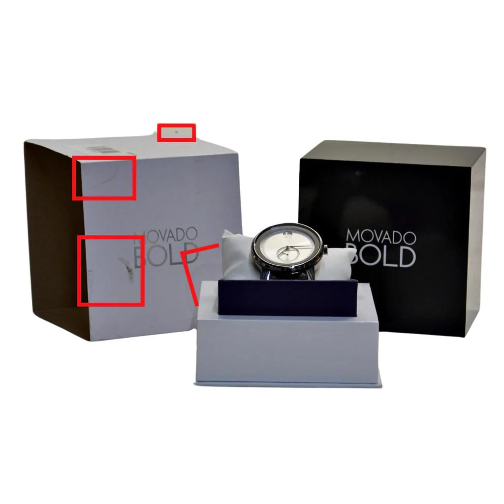 Movado Men's Bold 3600769 Sport Watch - Silver-tone w/navy band