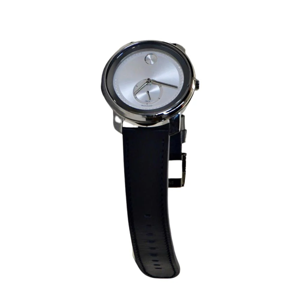 Movado Men's Bold 3600769 Sport Watch - Silver-tone w/navy band - Image 3