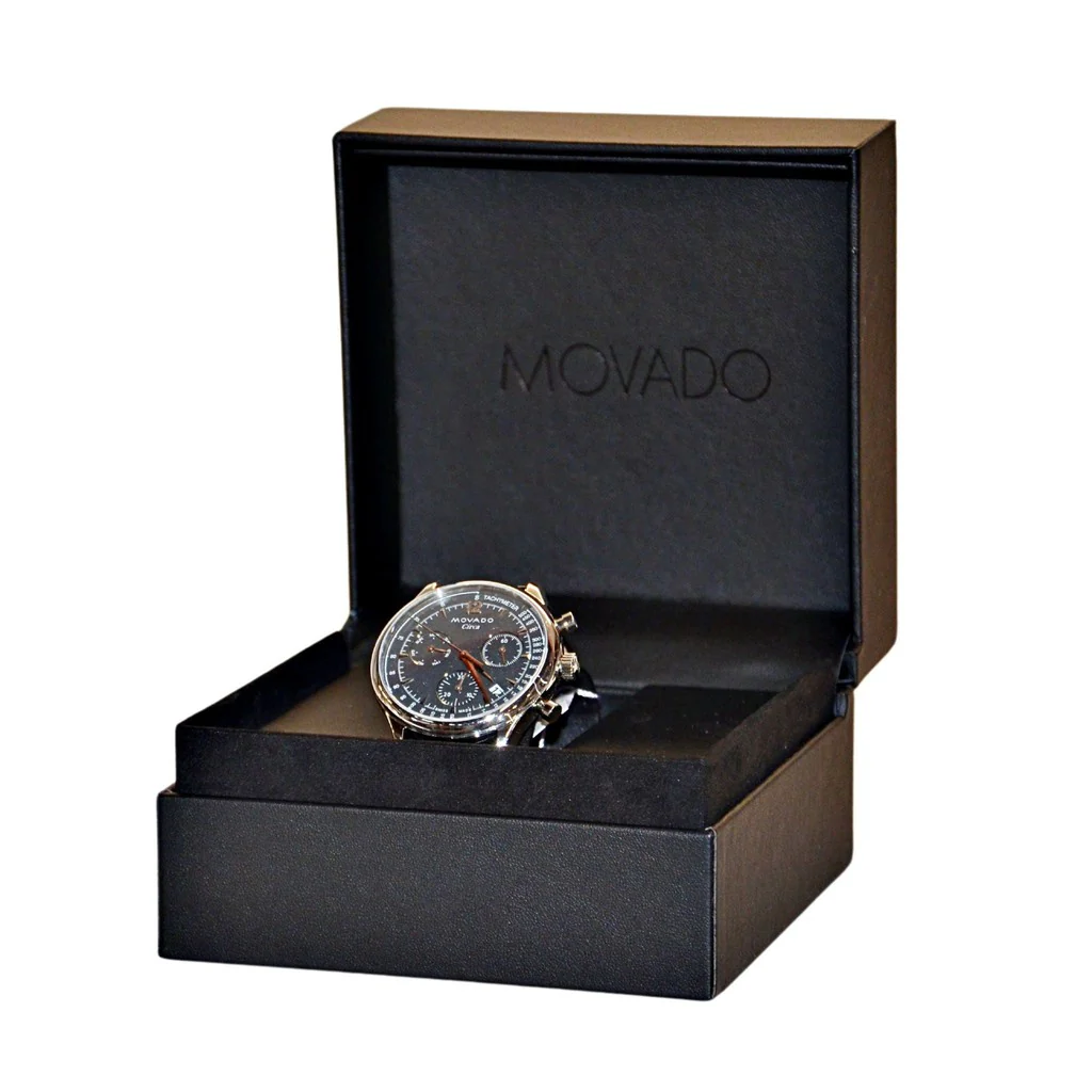 Movado Heritage Series Circa Quartz Men's Watch Black - Image 11